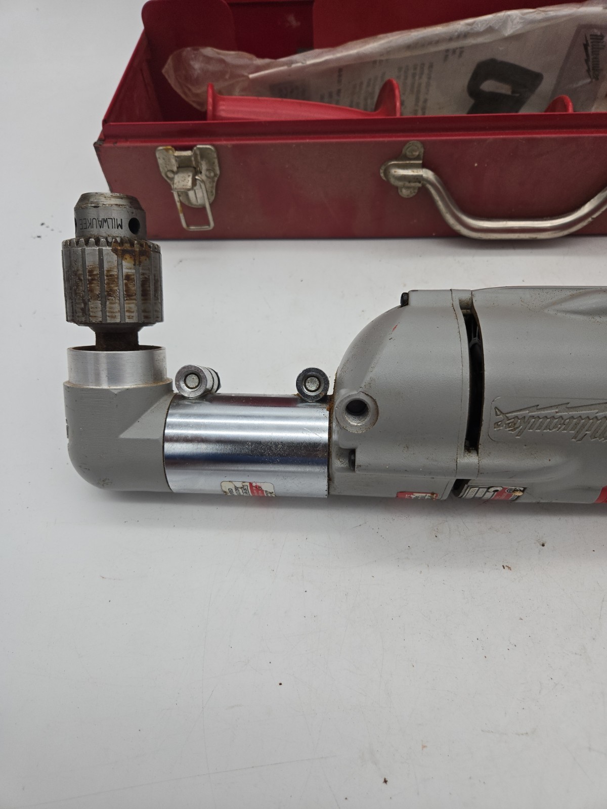Milwaukee 1/2″ Two Speed Drill 48-06-2871 With Right Angle Drive 1107-1 (1CN)