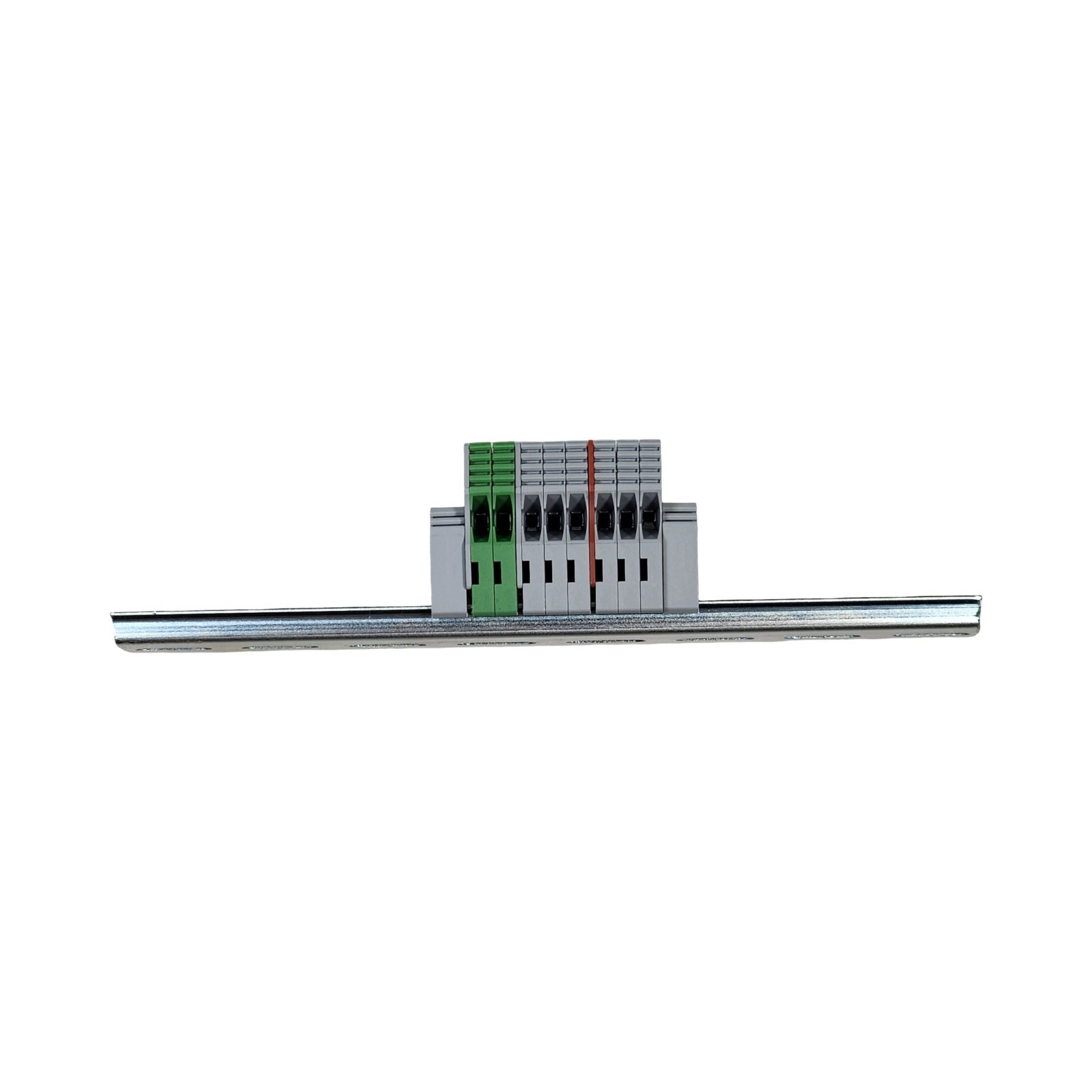 DIN Rail Power Distribution Terminal Block Kit 8-Pole 12-26 AWG 120V AC 20A CNC