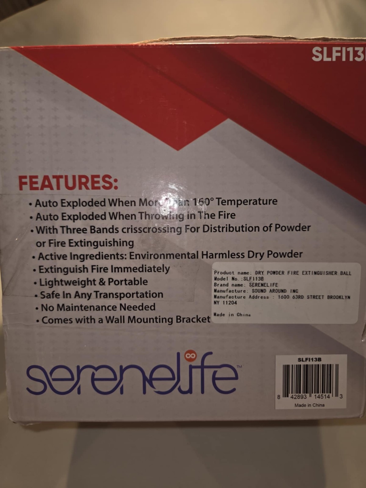 SereneLife SLFI13B Automatic Fire Ball Extinguisher AUTOMATIC FIRE Ball Extingui