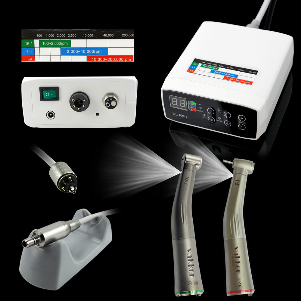 for NSK Dental Electric Motor + 1:5 16:1 Low High-Speed Handpiece Contra Angle