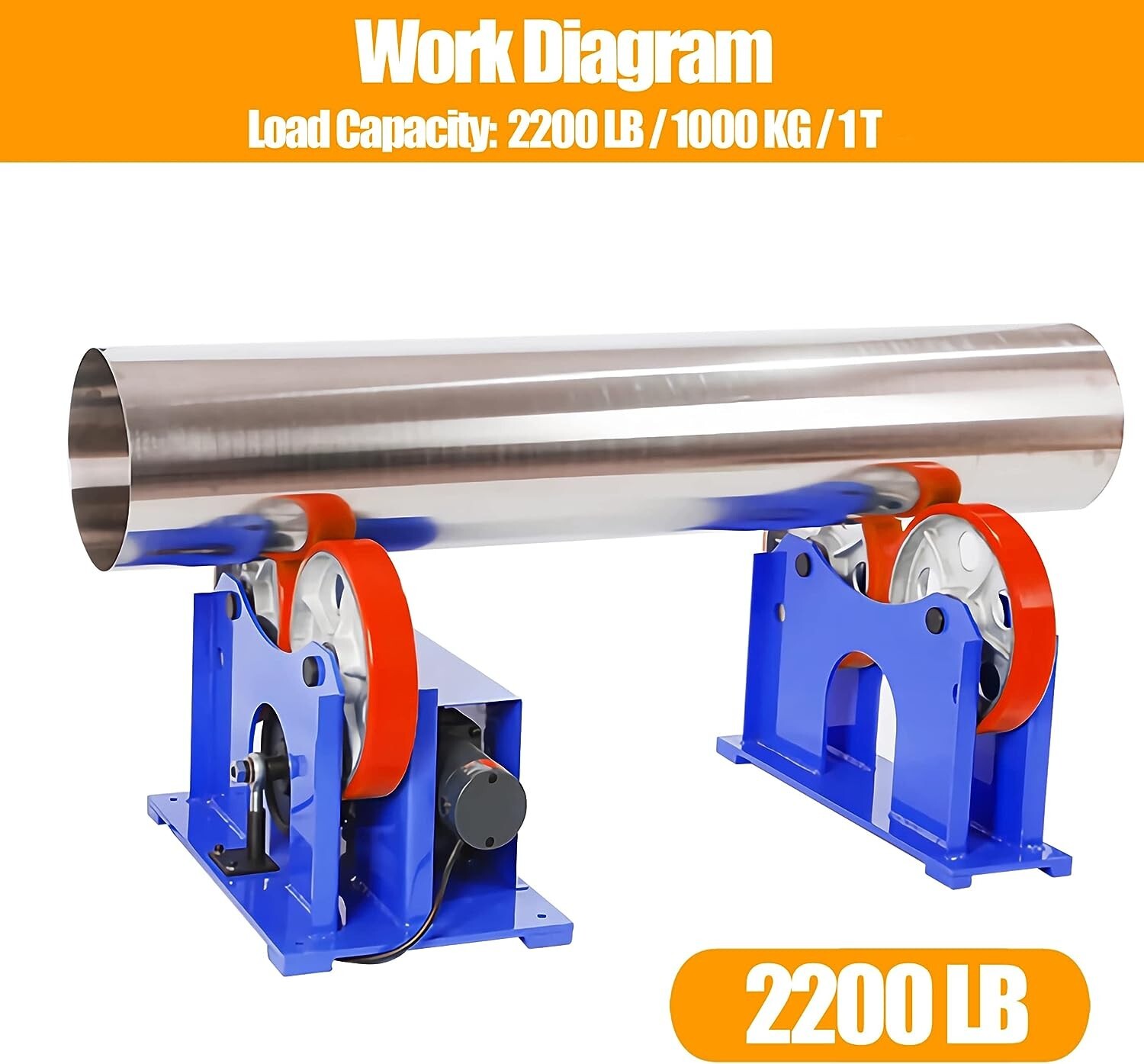 110V Tank Turning Welding Rolls Linkage Roller,2200LB Rotary Welding Positioner