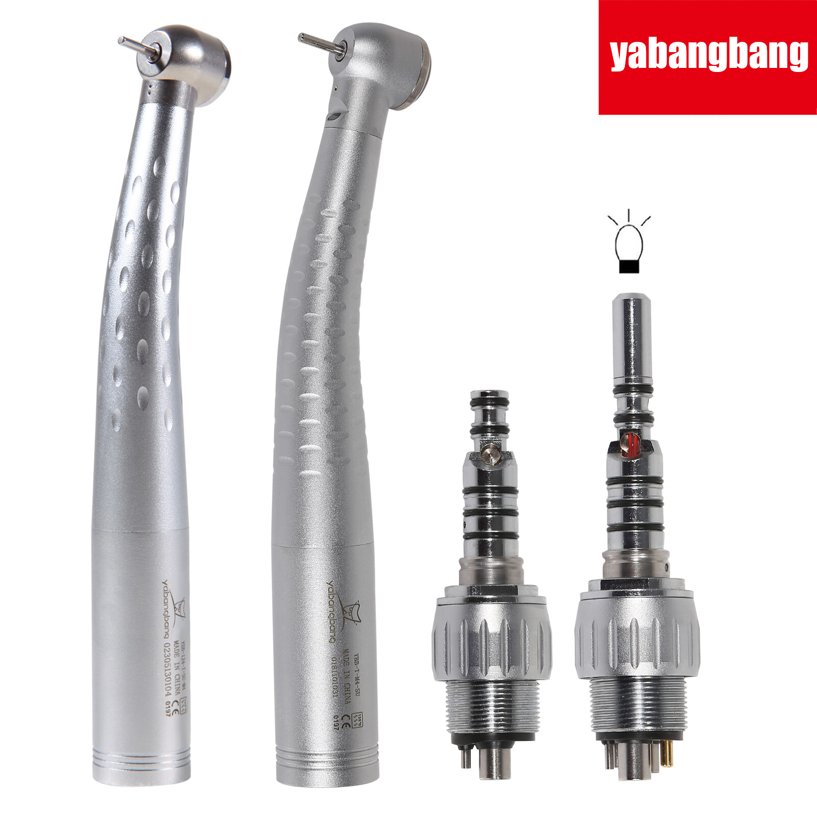 Yabangbang Dental High Speed /LED Fiber Optic Handpiece/4/6 Holes Quick Coupler
