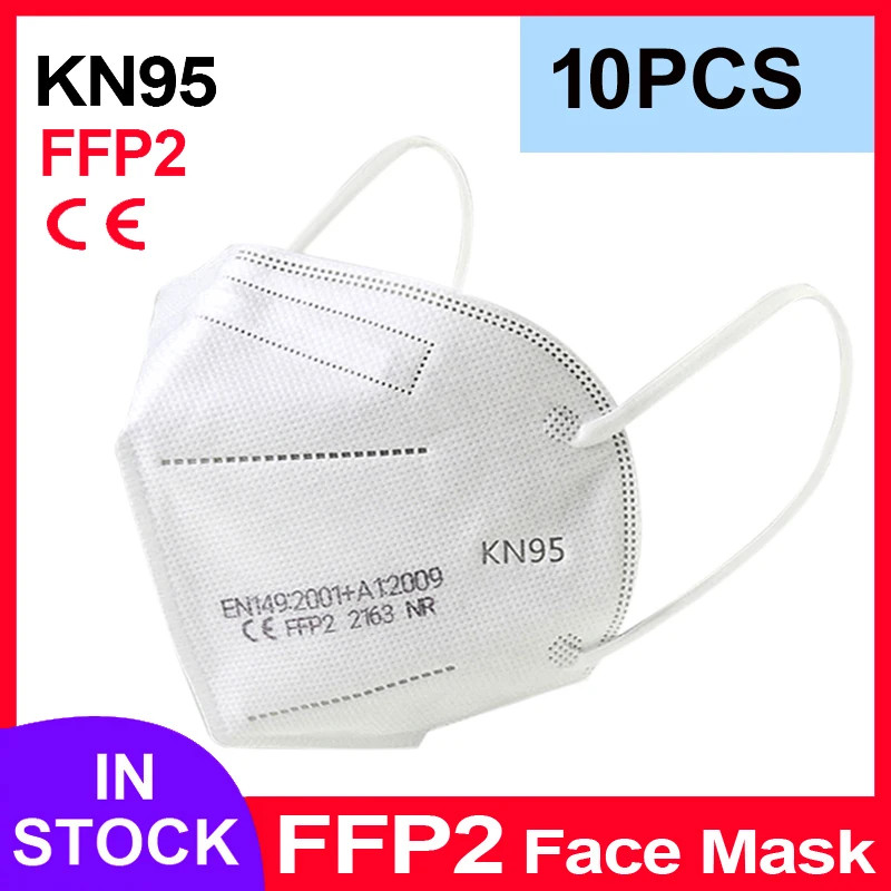FFP2 Face Masks Masques CE KN95 Face Mask Filter 5Layers Adult Kn95 Mascarillas