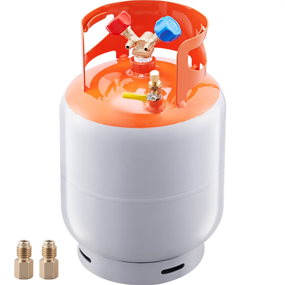 Refrigerant Recovery Tank 30lb, 400 PSI Y Valve for R134A R410A R22