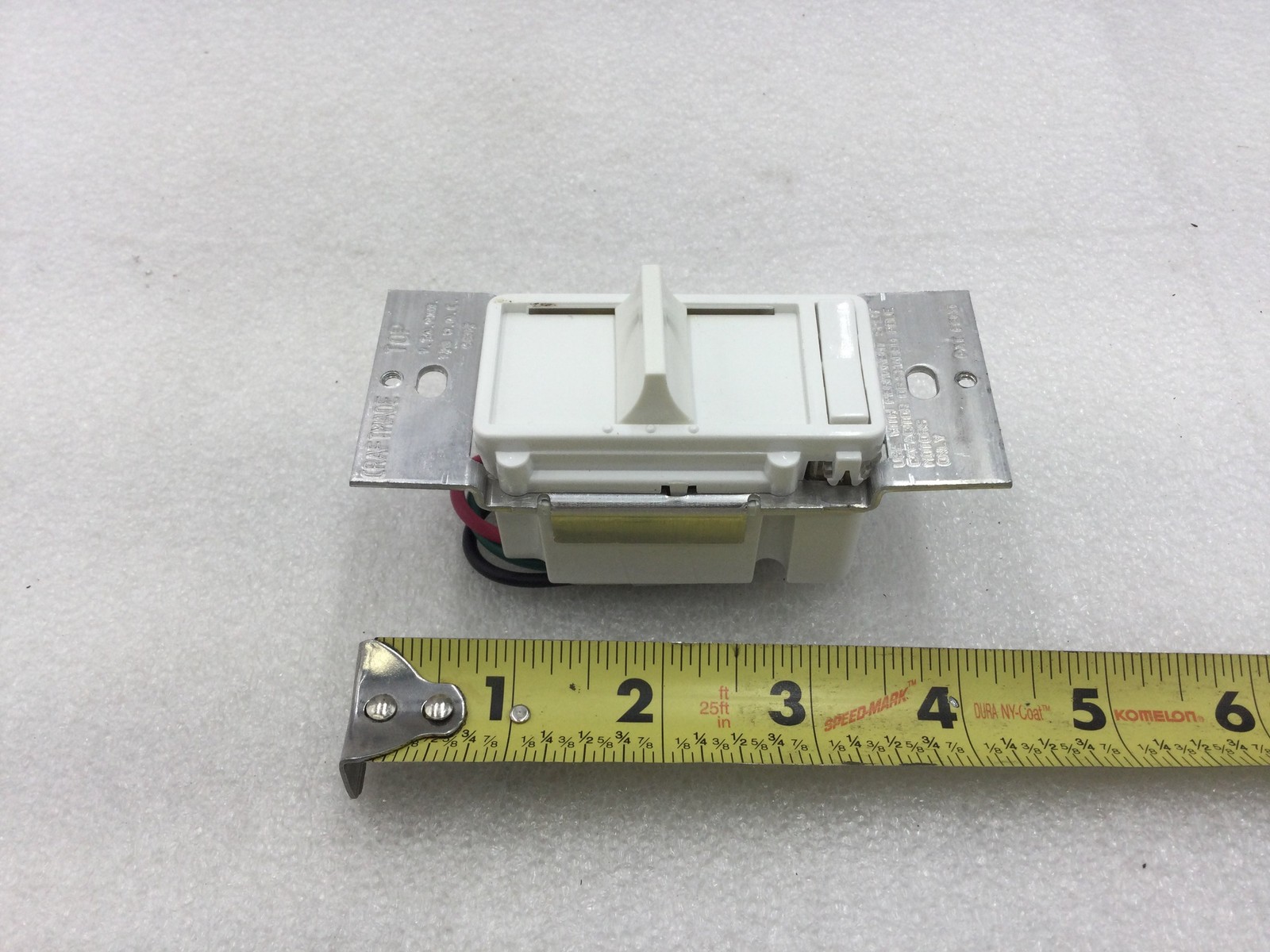 Leviton/Craftmade CM-3SSC/PW Single Gang Decora 3 Way/3 Speed Quite Fan Control