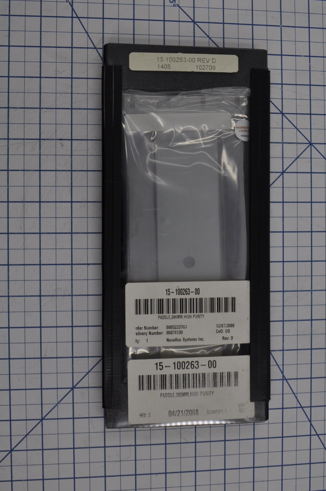 15-100263-00 / WAFER ROBOT 200MM HIGH PURITY PADDLE END EFFECTOR / NOVELLUS