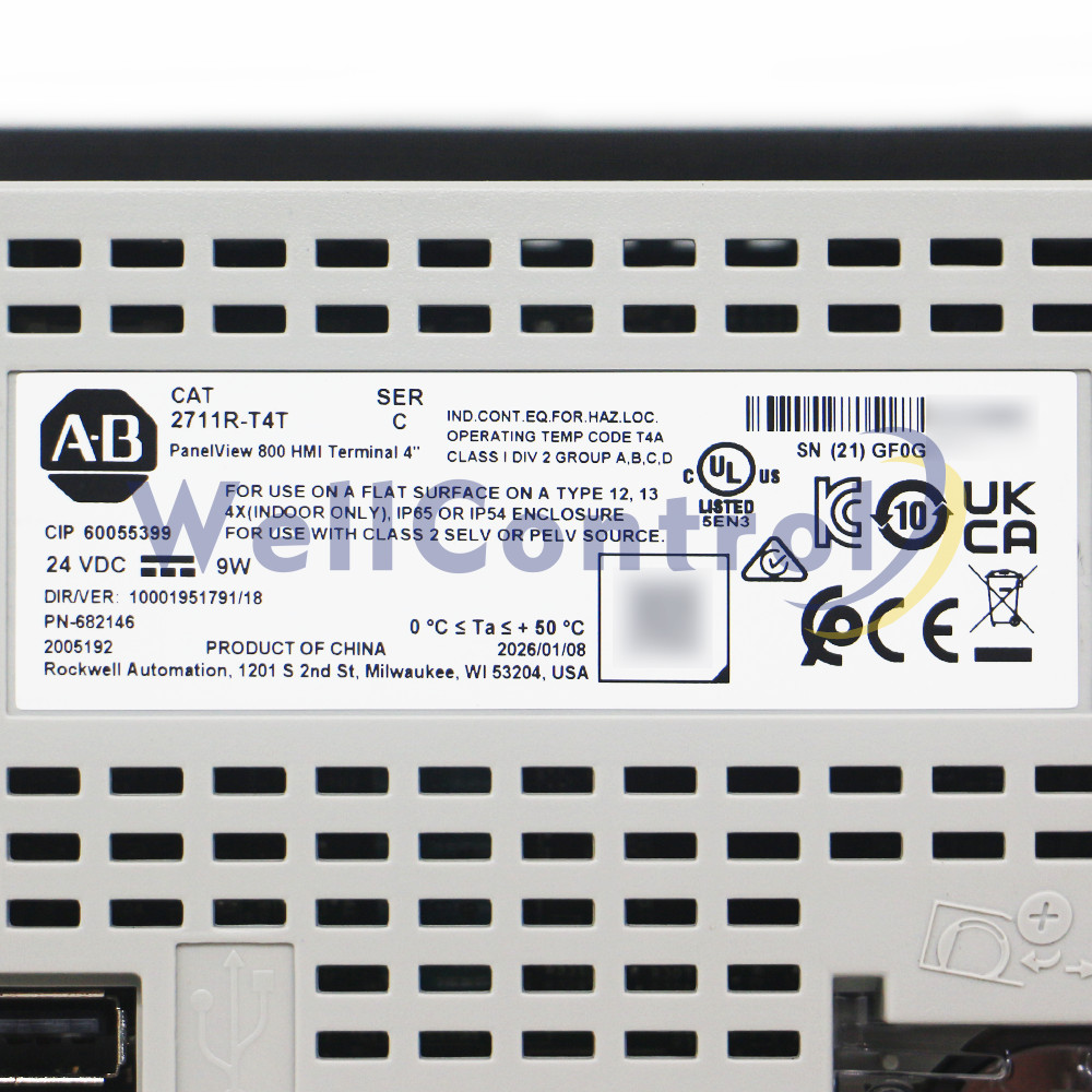 2025-2026 New Allen-Bradley 2711R-T4T PANELVIEW 800 4.3-INCH HMI TERMINAL