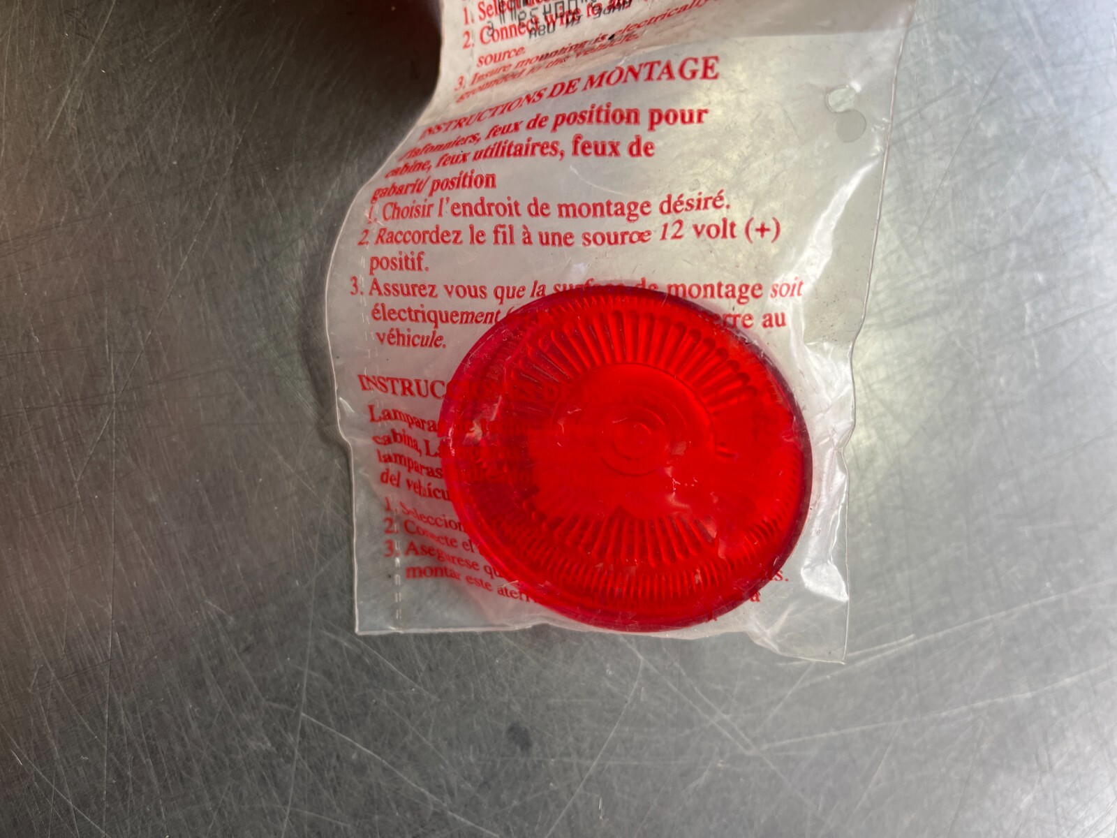 90162 Genuine GROTE RED Clearance Marker LENS 2.5″ Surface Mount