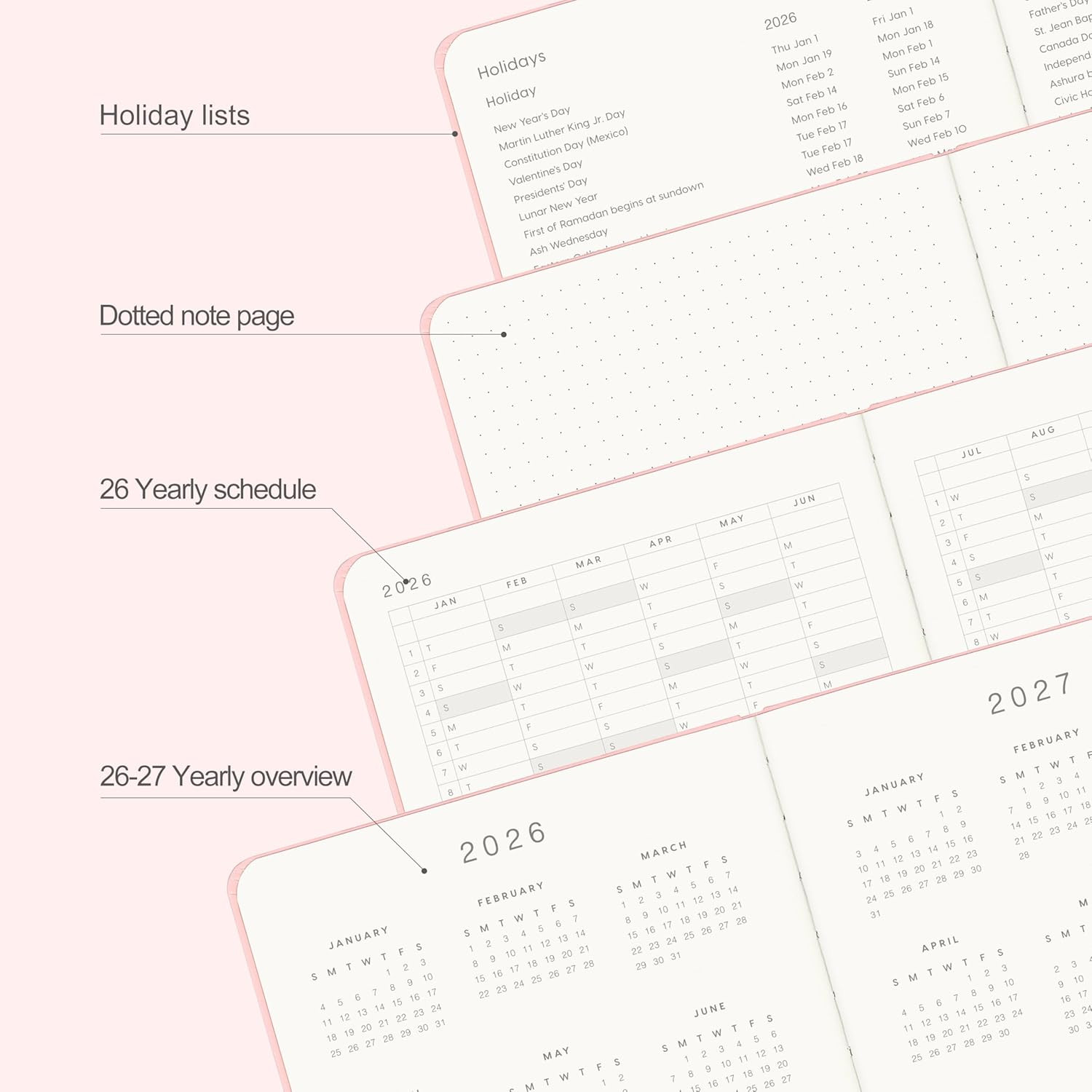 And Per Se 2026 Planner, 15 Months Hardcover Daily, Weekly & Monthly Planner, A5