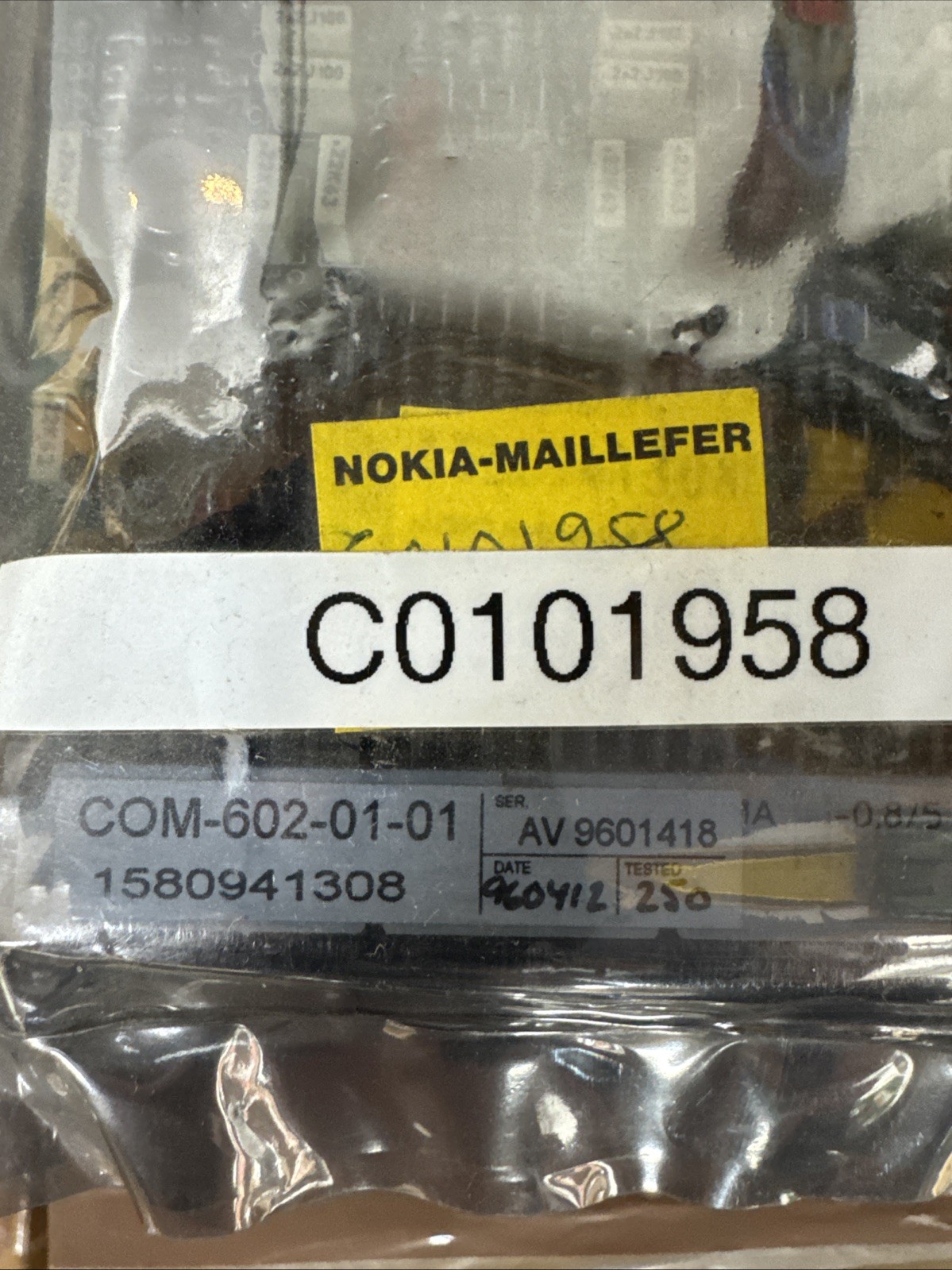 NEW GENUINE NOKIA CABLE MACHINERY COM-602-01-01 CIRCUIT BOARD SER AV 9703113