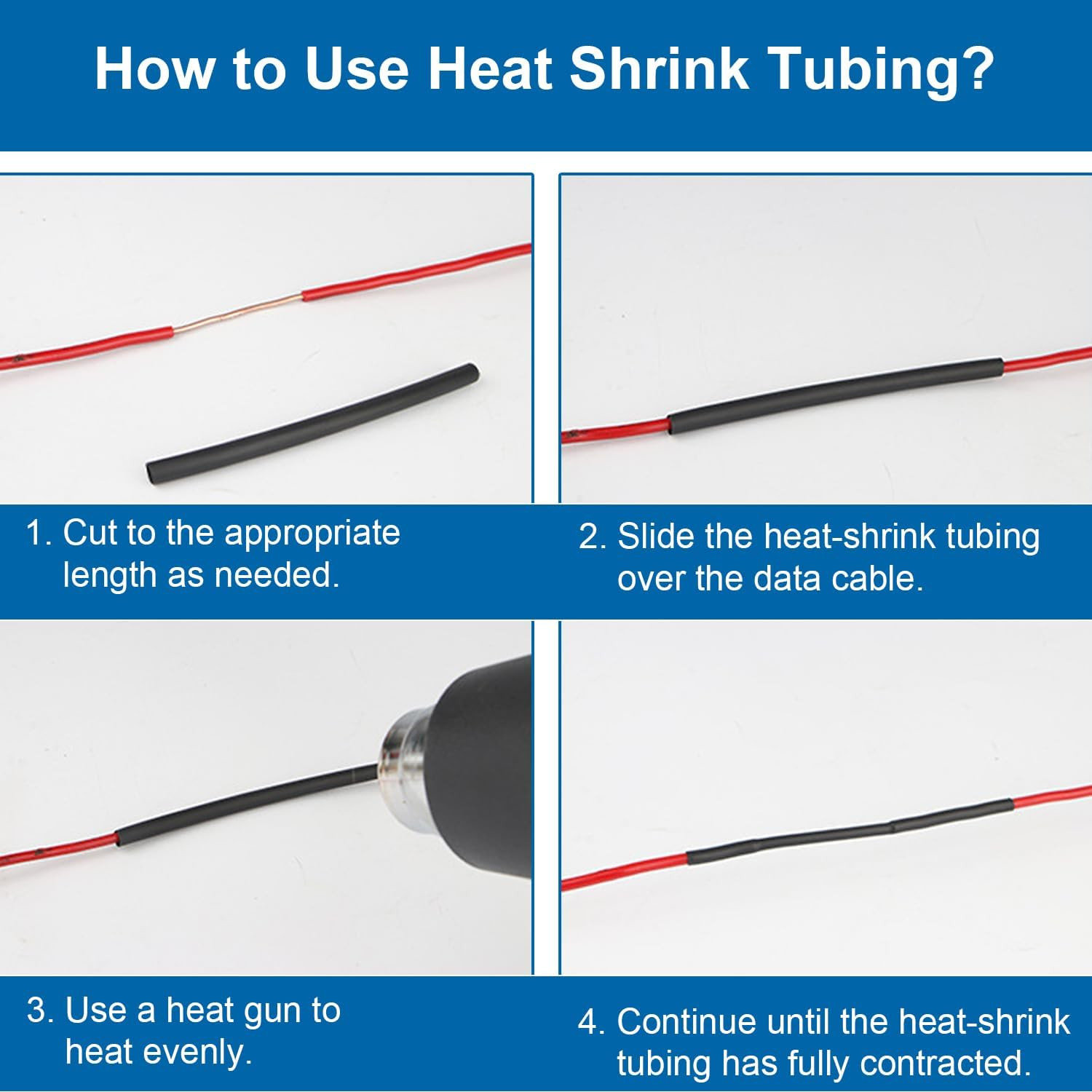 11-Size Heat Shrink Tubing Roll Kit 69 Ft Total,4:1 Adhesive-Lined Waterproof Wi