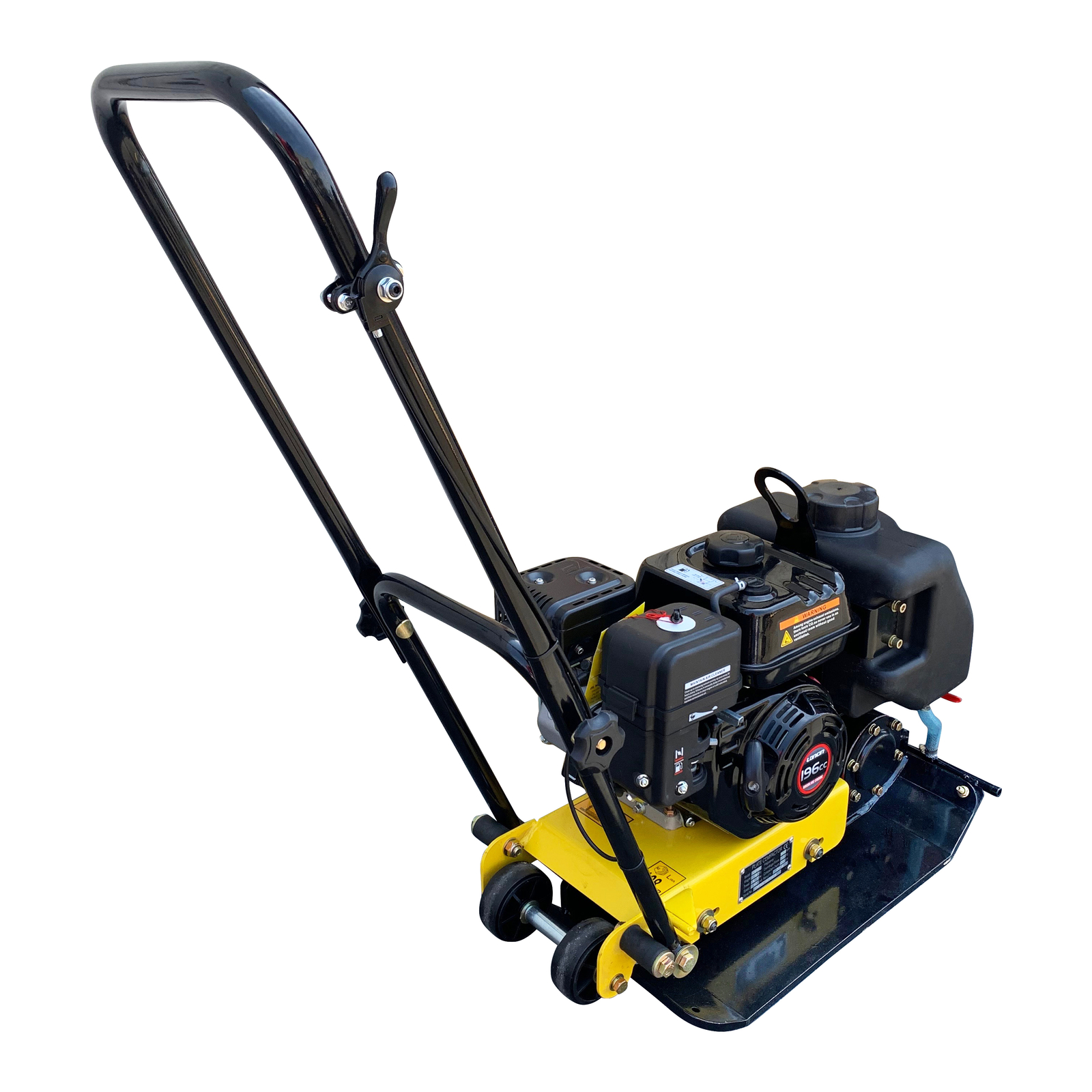 Walk Behind Vibratory Plate Compactor w/ Water Tank Heavy Duty Large Plate 6.5hp