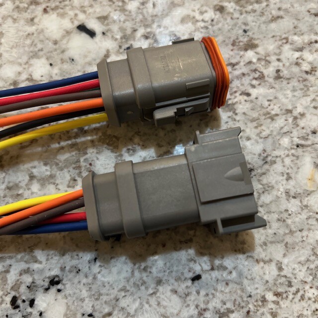 E008 Assembled Deutsch 2,3,4,6,8,12 Pin,12, 14, 16 AWG waterproof connector