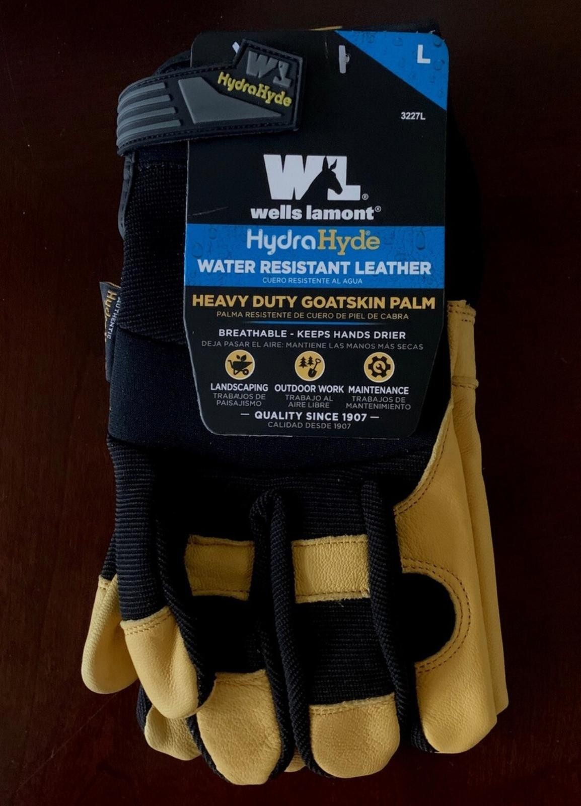 3 Pairs Wells Lamont Men’s HydraHyde Leather Work Gloves Size M L XL XX XXX