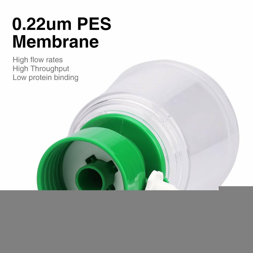 4Pack Lab 500ml Sterile Vacuum Filter Bottle Top 0.22um PES Membrane Hydrophilic