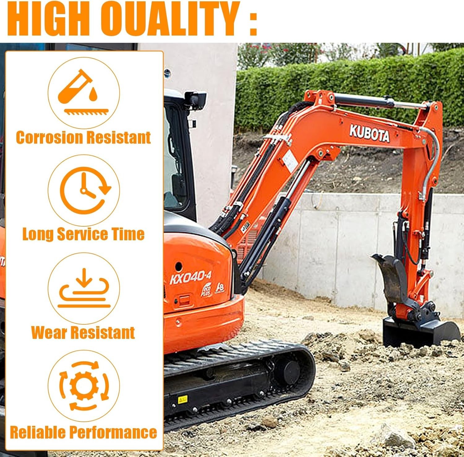 200mm Narrow Bucket Attachment For 1-2 Ton Mini Excavators Digger