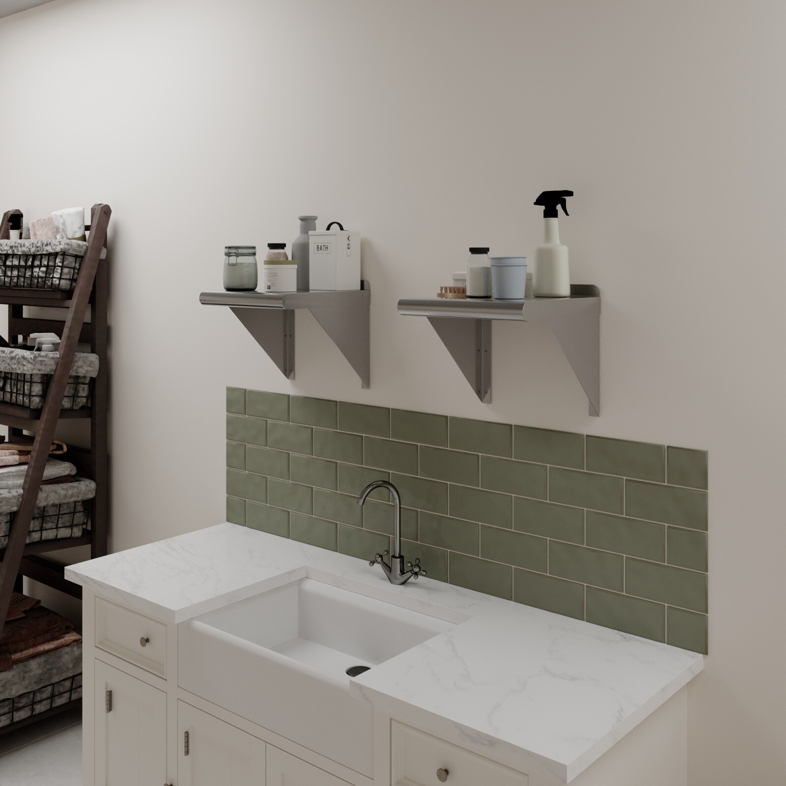 12 in. x 12 in. Stainless Steel Wall Shelf