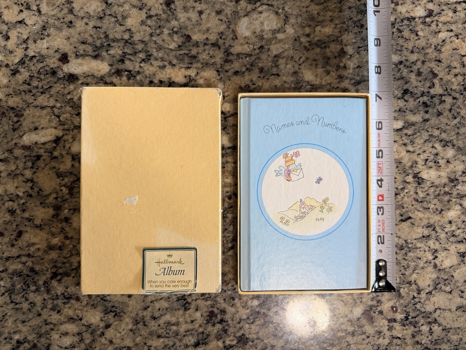Hallmark Illustrated Blue Address Book w/ Box, Memories and Mementos RA 880-2