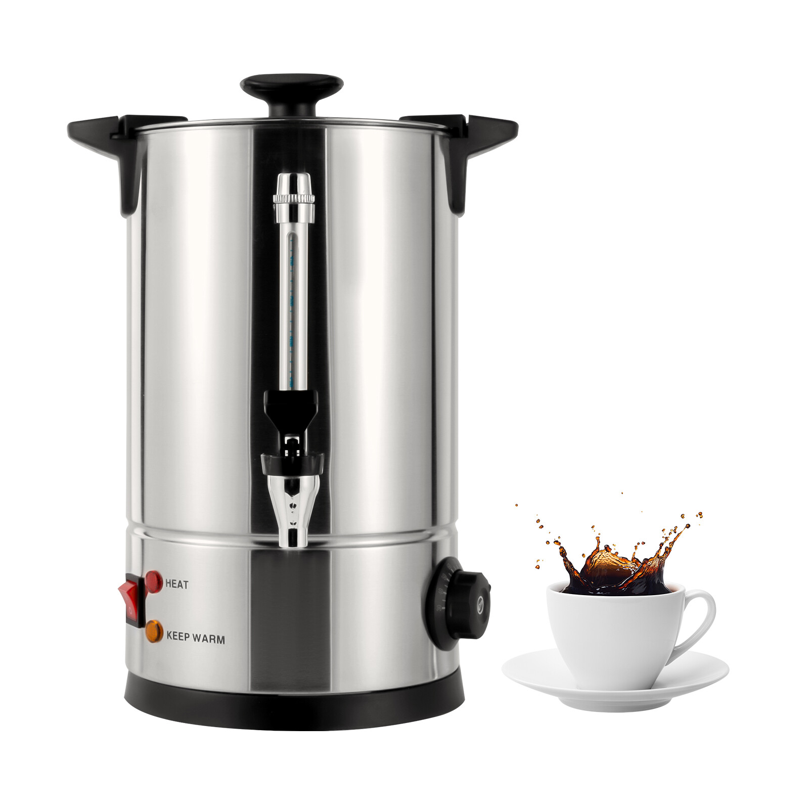 8L/2.11gal Premium Commercial Coffee Machine Large Stainless Steel Coffee Maker