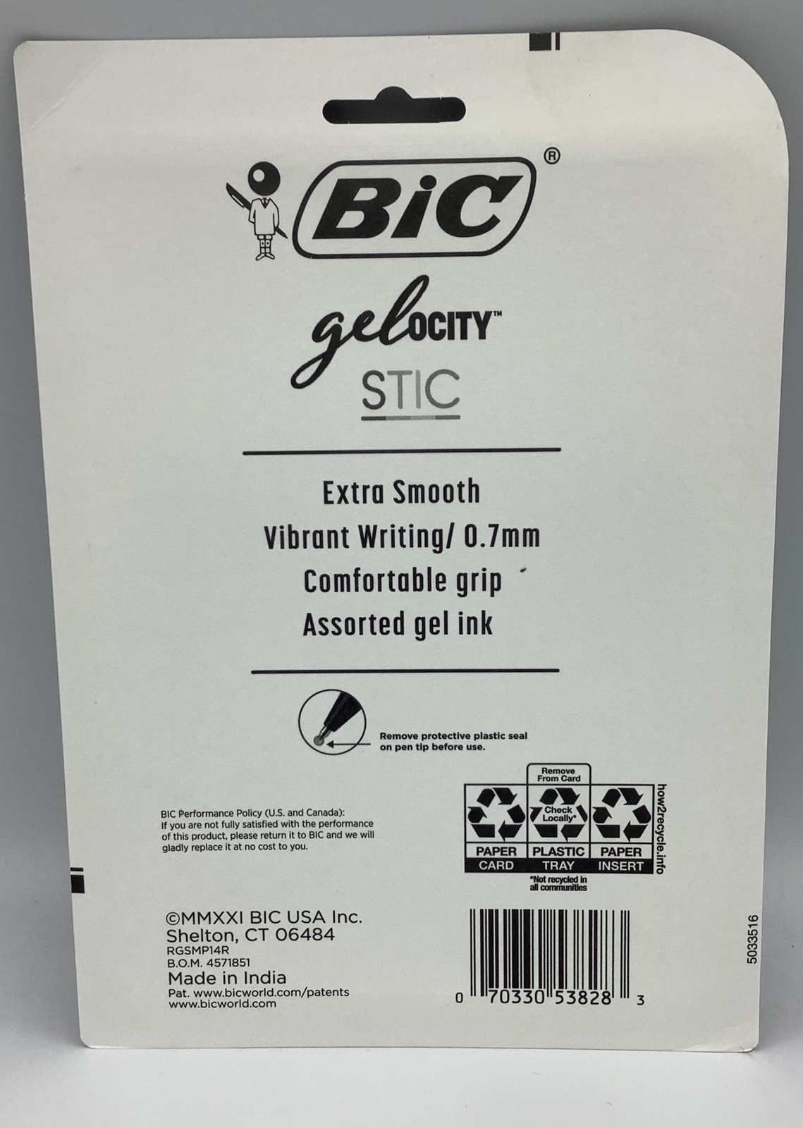 BIC Gel-ocity Gel Stic Assorted Colors Pen Set, 14 Count (Pack of 1)