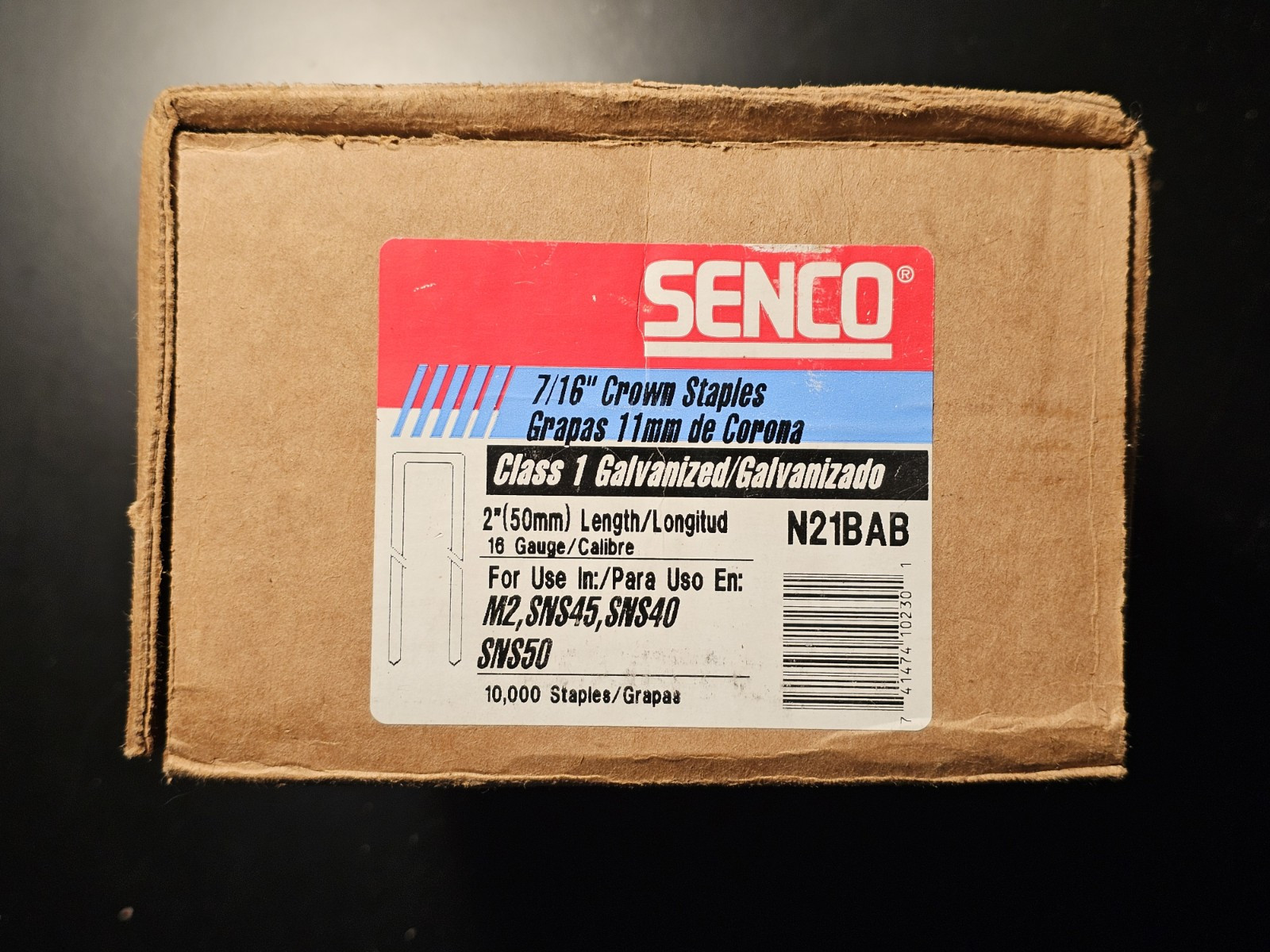 Senco N21BAB Class 1 Heavy Duty Staples 16 Ga ~ 7/16″ Crown ~ 2″ Length ~ 10,000