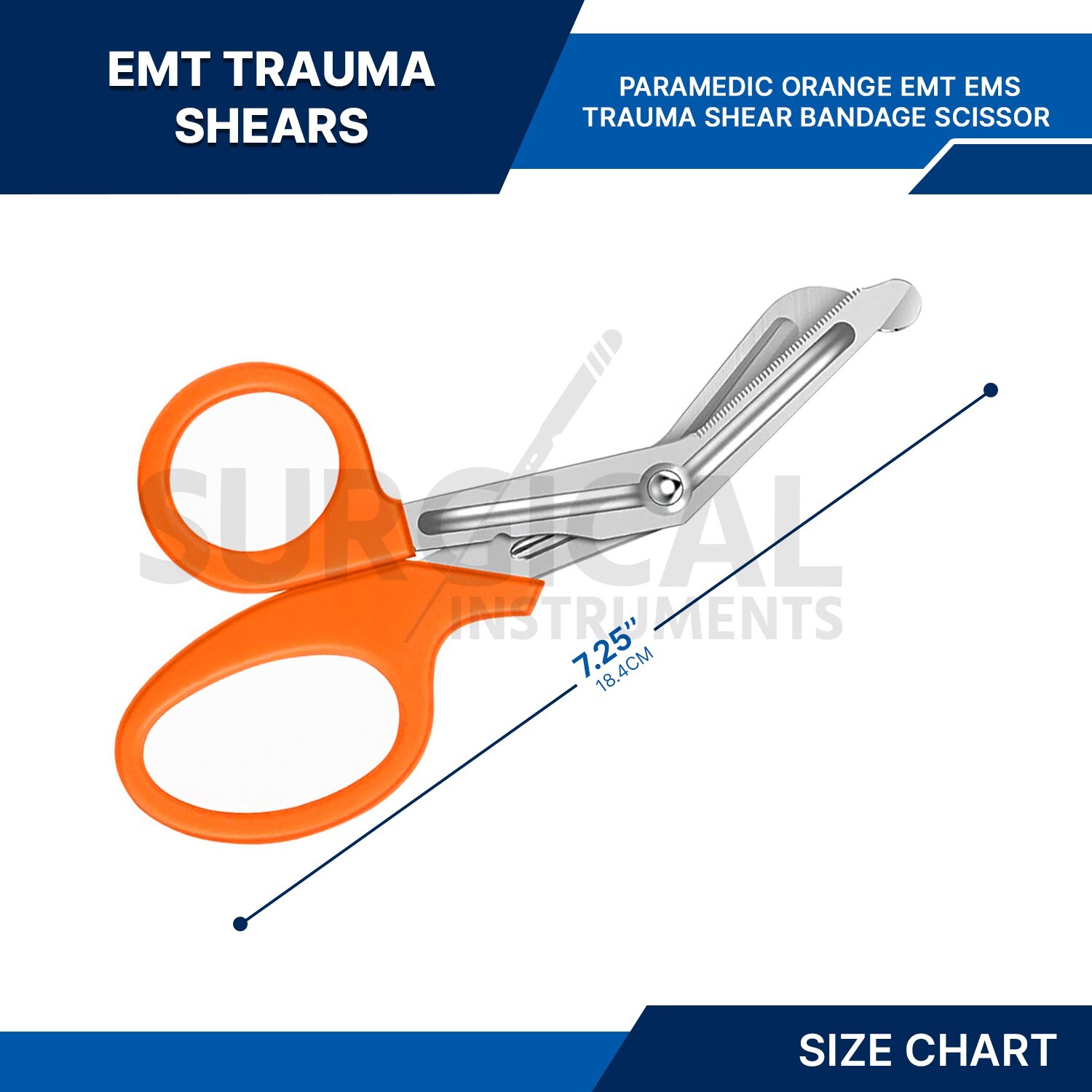 50 Shears EMT Scissors Bandage Paramedic EMS Supplies 7.25″ 10 Different Colors