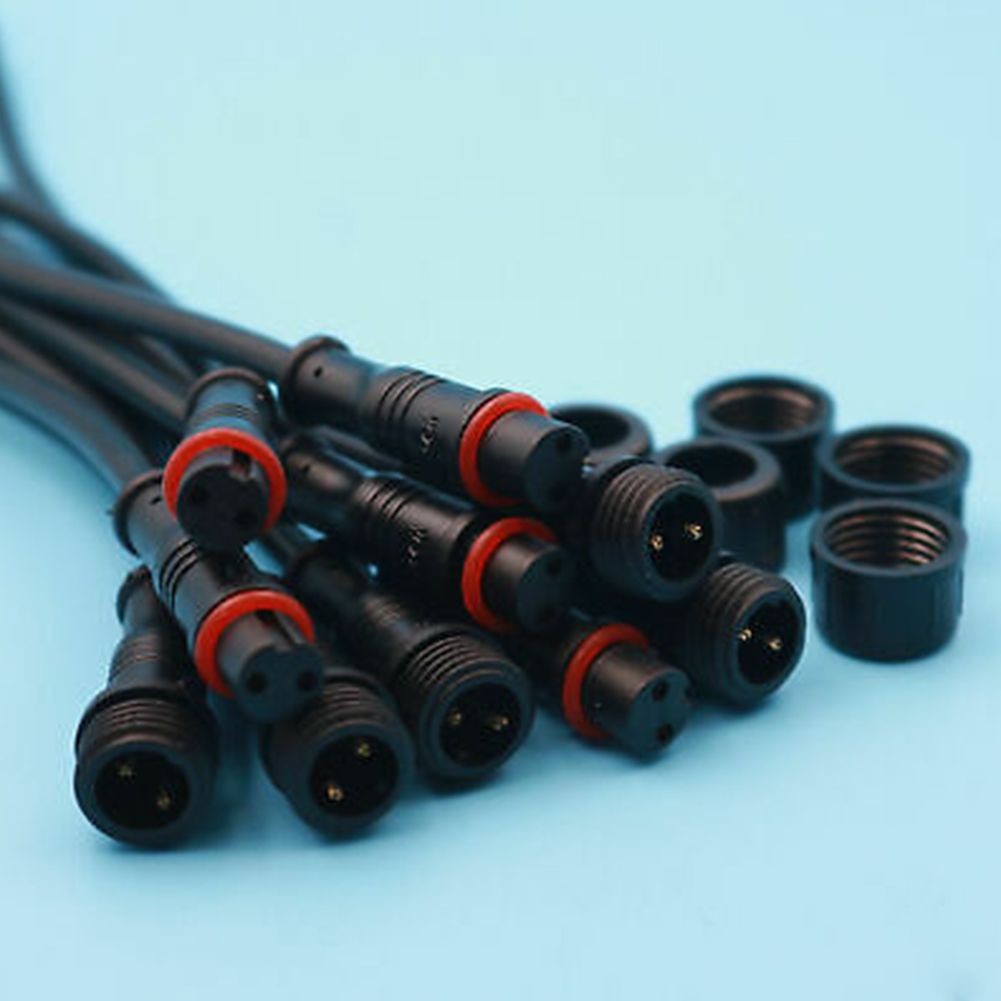 Black 3/5 Pairs 2/3-Pin Adapter Wire LED Male And Female Cable Connector Parts