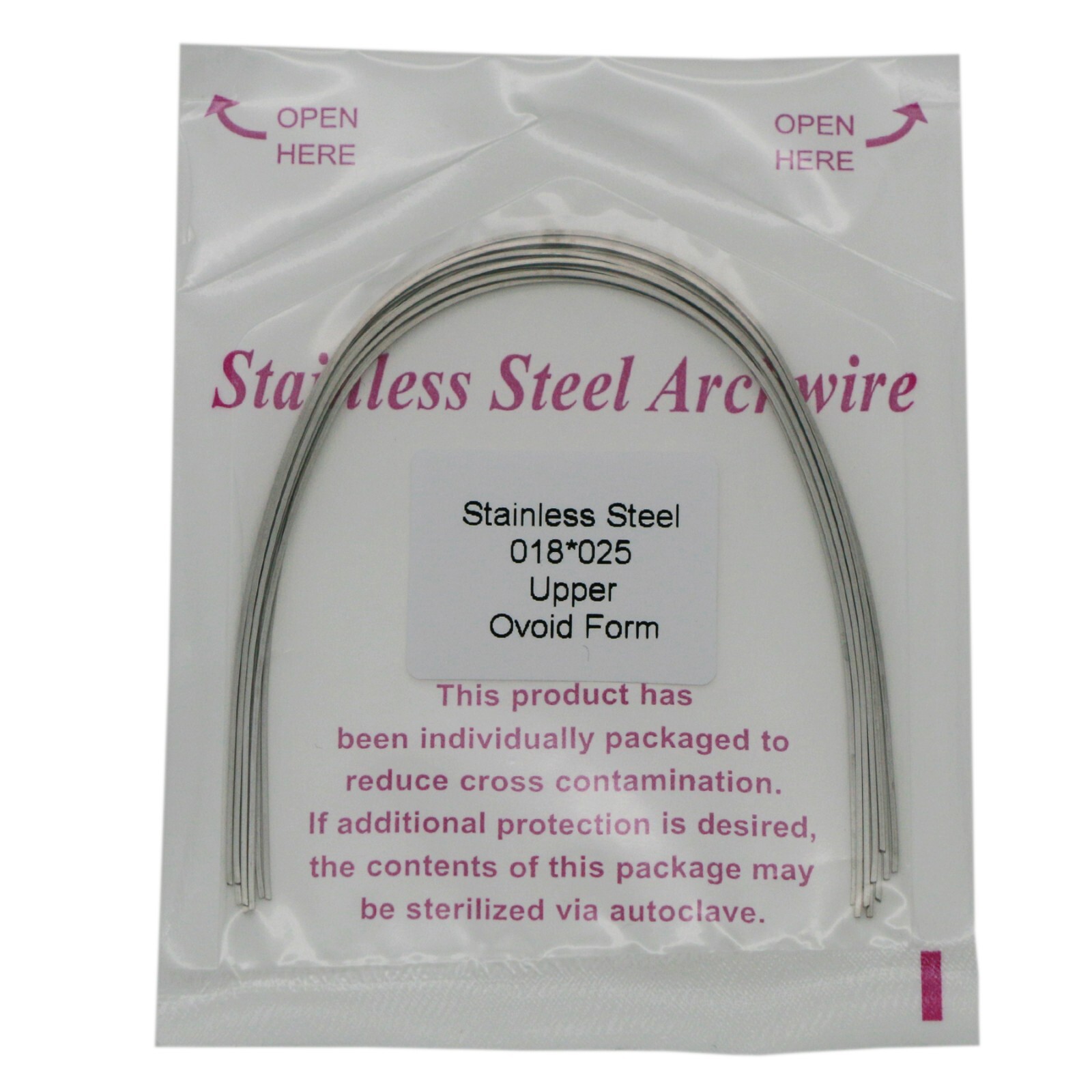 100Pcs Dental Ortho Arch Wire Round/Rectangular Stainless Steel Ovoid/Natural