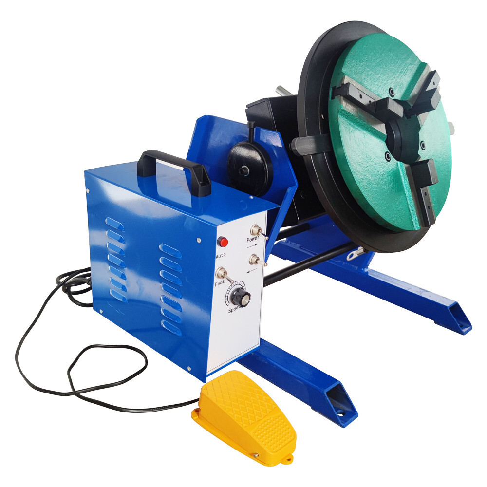 30KG Welding Positioner 110V Bench Welder Turntable with 200mm Chuck 0-90 degree