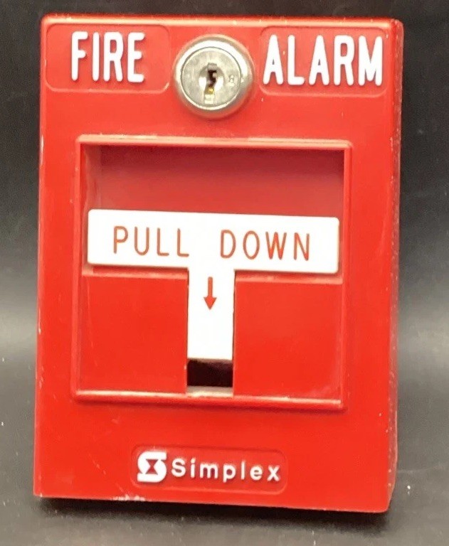 Simplex Red 596B Non-Coded Signaling Device Manual Fire Alarm No Key