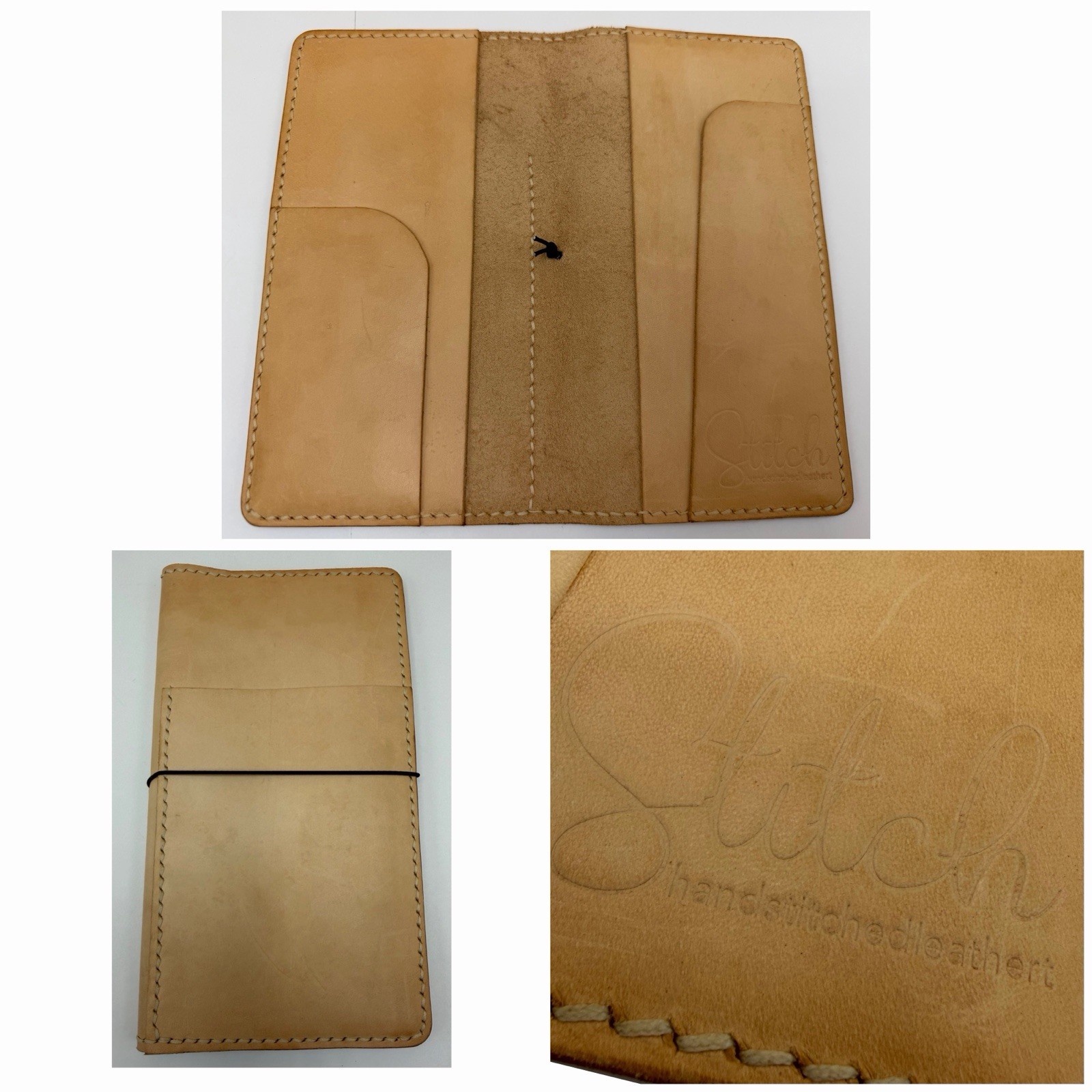 HandStitchedLeatherT B6 Slim Traveler’s Notebook Cover Natural Veg Tan Leather
