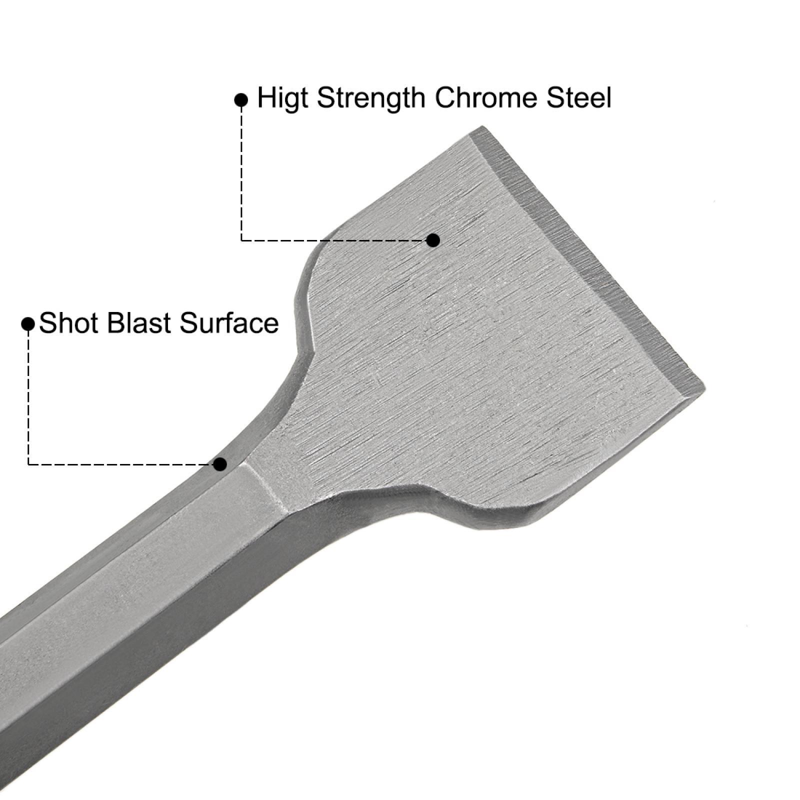 Cranked Drill Chisels 50mm Masonry Chisel Bit Hex Shank Jack Hammer Remove Scale