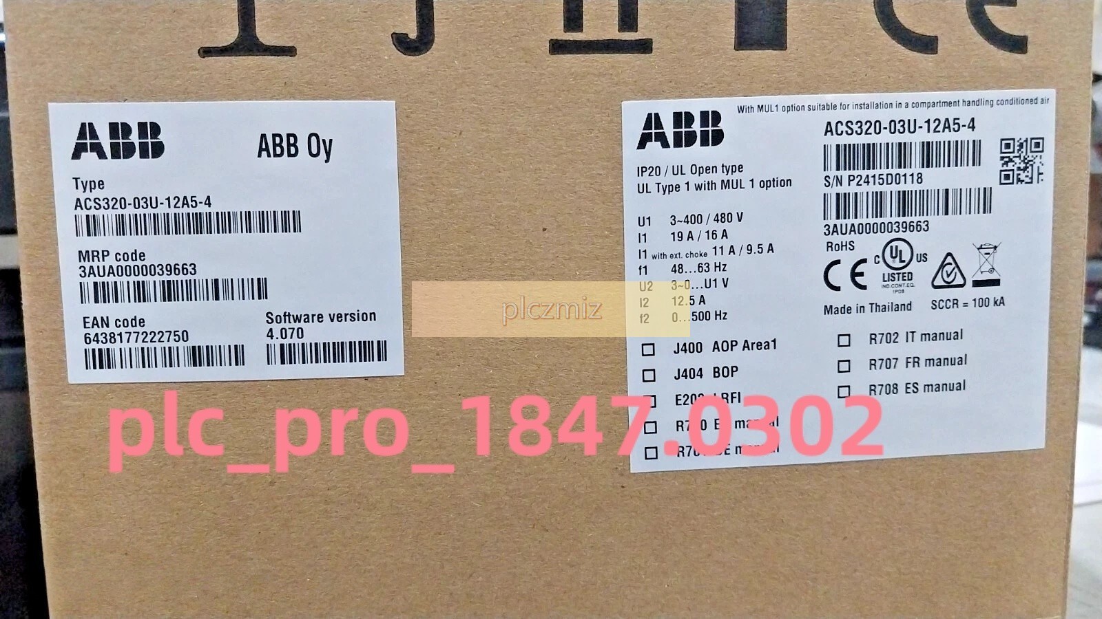 1PCS Brand New ABB ACS320-03U-12A5-4 Frequency Converter Fast delivery