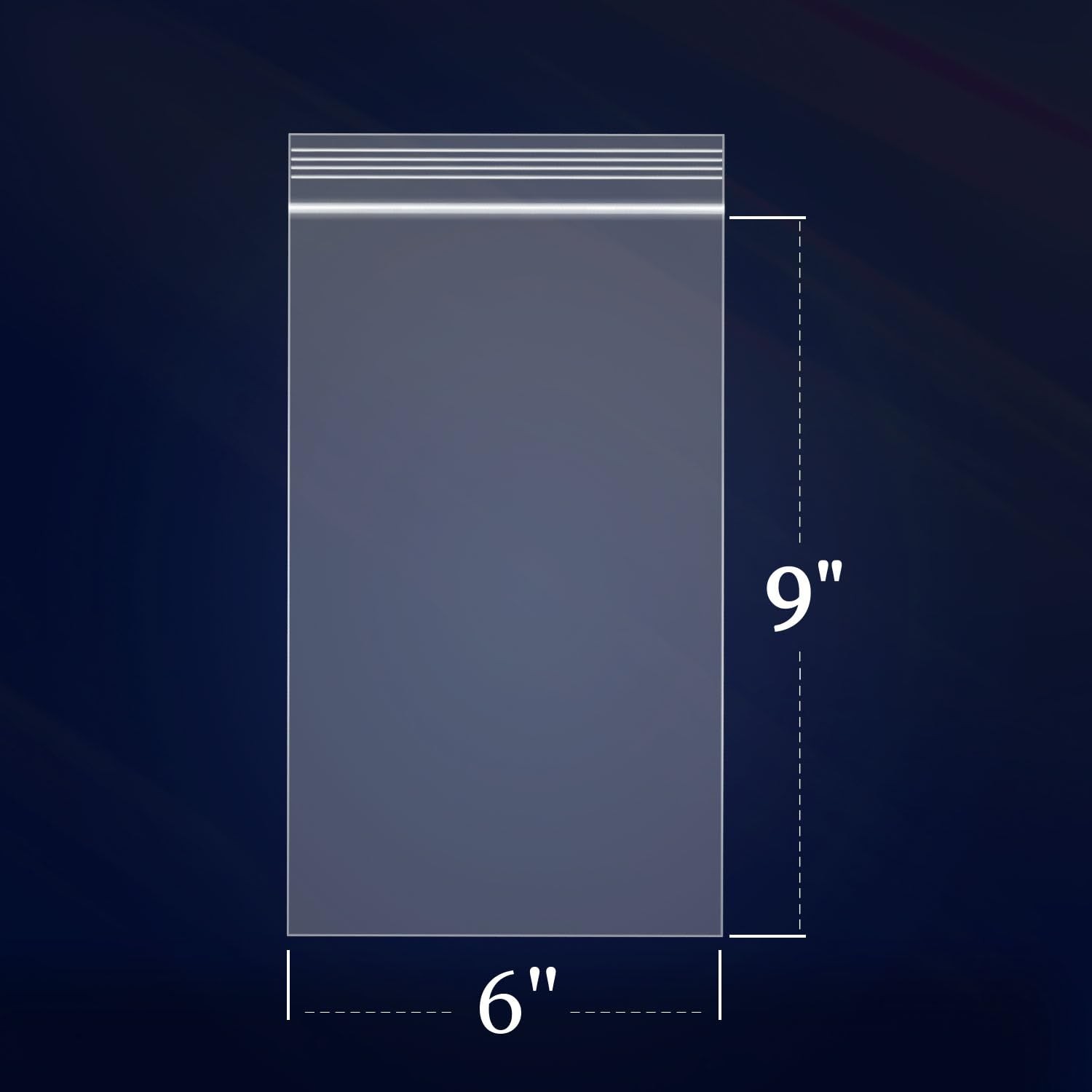 200 Count Clear Reclosable Zip Lock Poly Bags 2 Mil 6×9 Inches 6×9 Clear