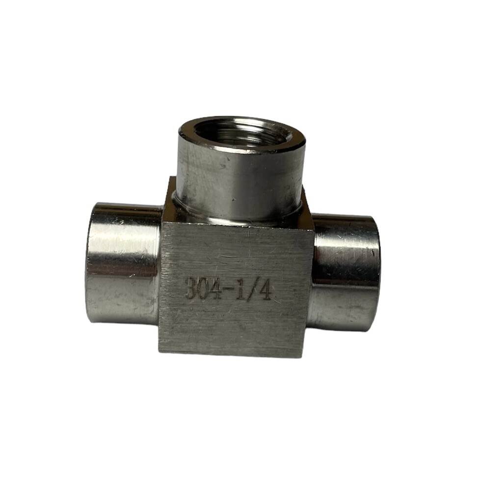 1/4″ BSP Tee T 3 way Female 304 SS Stainless Threaded Connector Pipe Fitting