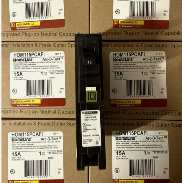 Lor of 10 Square D HOM115PCAFI Homeline – Arc Fault (AFCI) Circuit Breaker