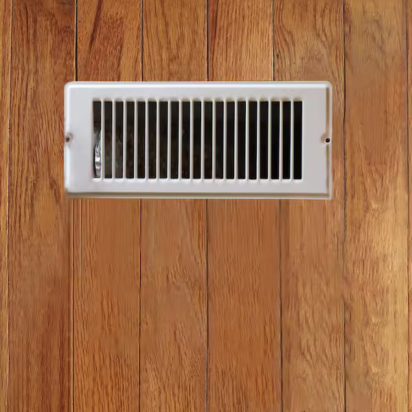 9-3/4 in. x 4 in. Steel Floor Register with 7/8 in. Drop in White