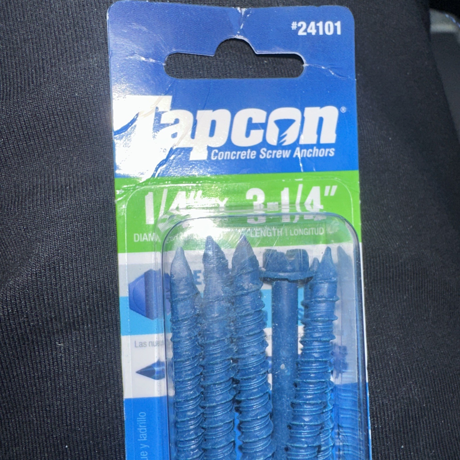 (8) Hex Washer Head 1/4 x 3-1/4 Concrete Masonry Screws Tapcon Anchor & Bit