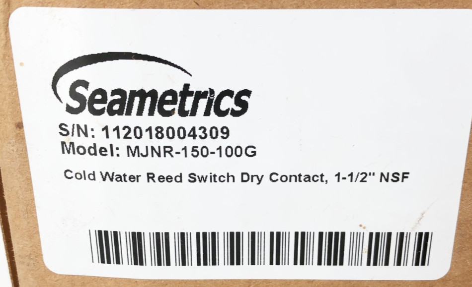 New SeaMetrics MJNR-150-100G Flow Meter 1-1/2″ 100 Gal/Pulse MH61231