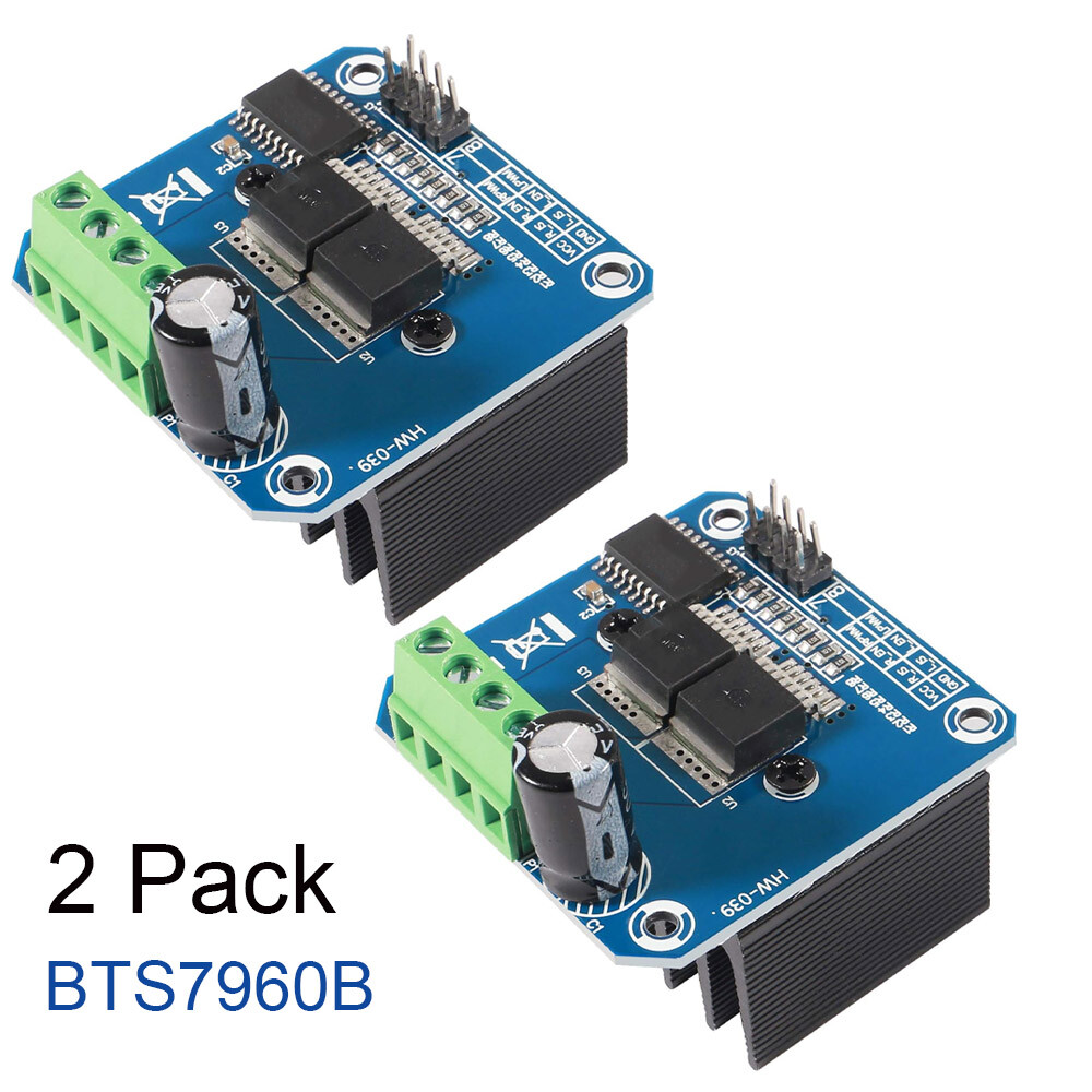 2xDouble BTS7960B DC 43A Stepper Motor Driver H-Bridge PWM For Arduino Smart Car
