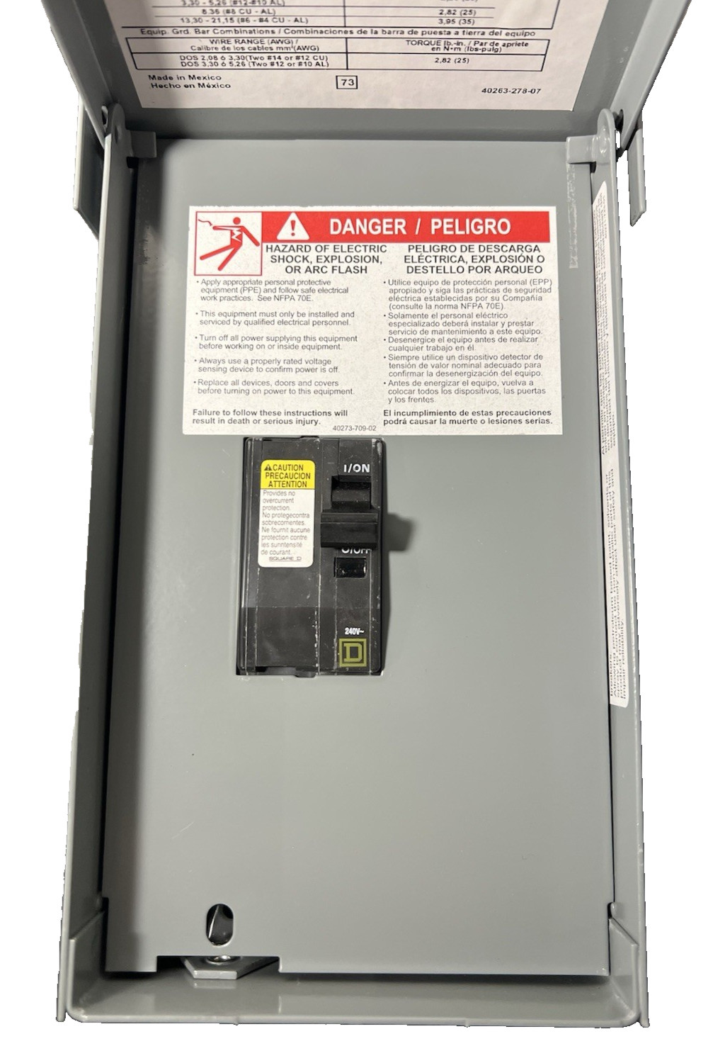 Square D QO260NATR 60 A Enclosed Molded Case Switch