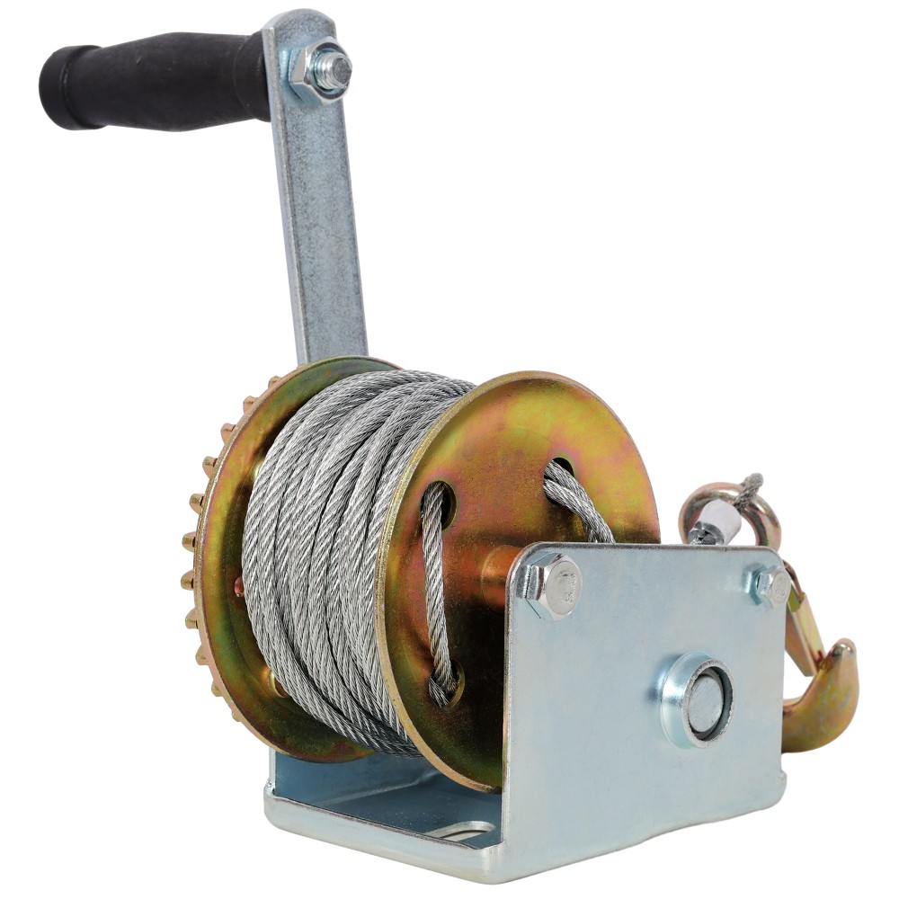 800LBS Hand Winch with 32.8FT Steel Cable, Galvanized Shell, 3.1:1 Gear Ratio…