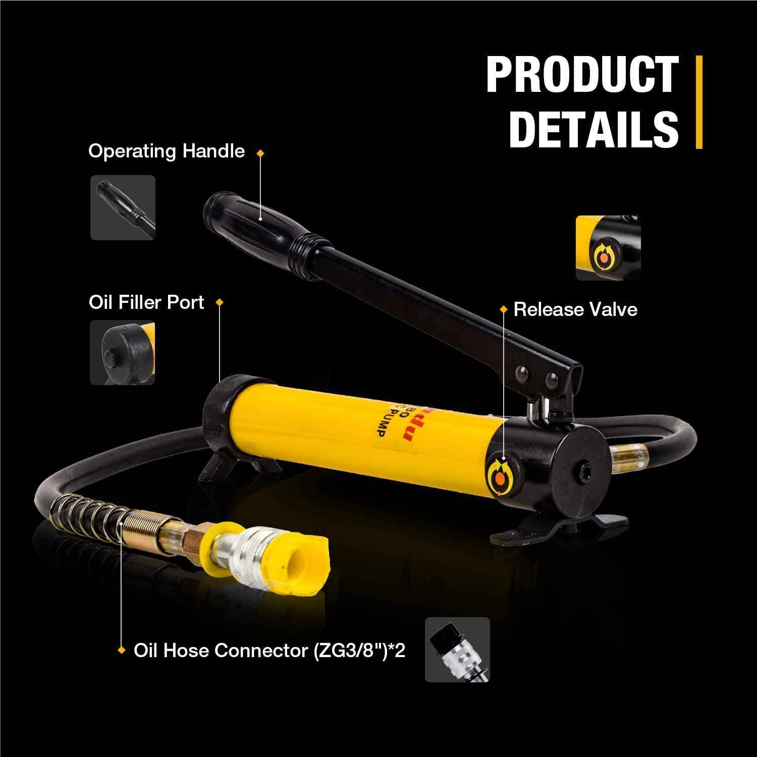 Hydraulic Hand Pump Single Acting 700bar/10000PSI Hydraulic Lifting Pump