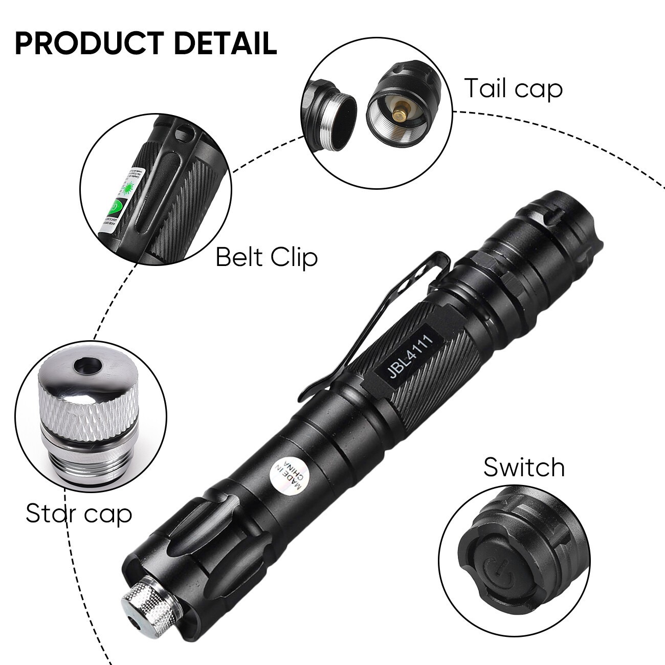 2Pack 532nm Green Laser Pointer Pen 1mW Visible Star Beam Green Light Lazer Pet