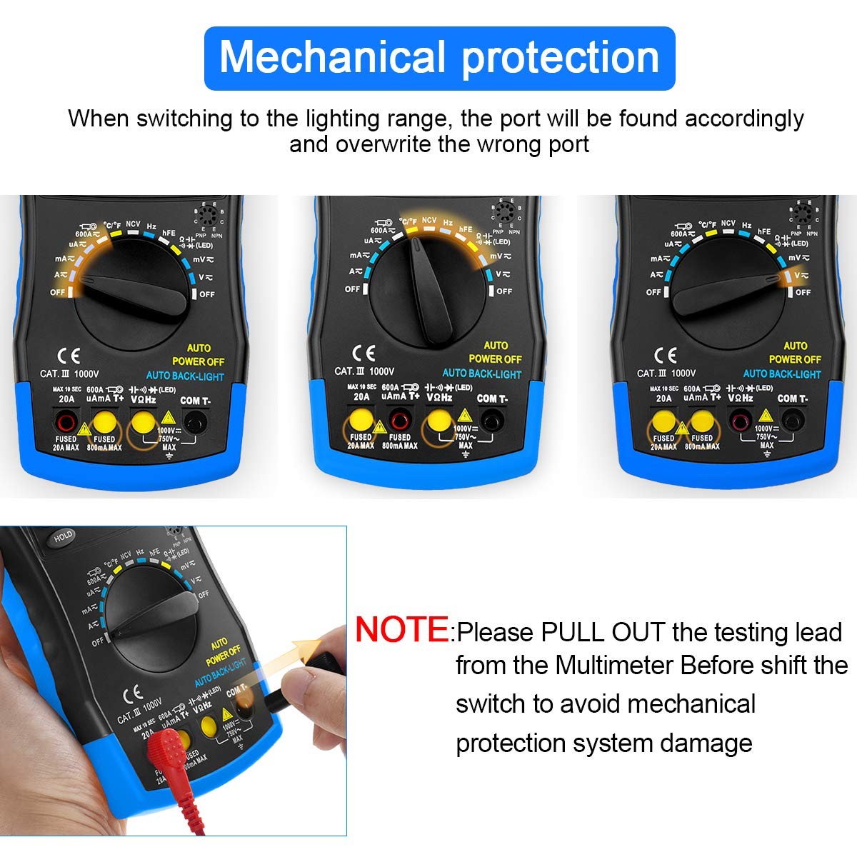 Digital Multimeter, YF770D Auto Ranging 40000 Counts Voltage Tester Current Meter…