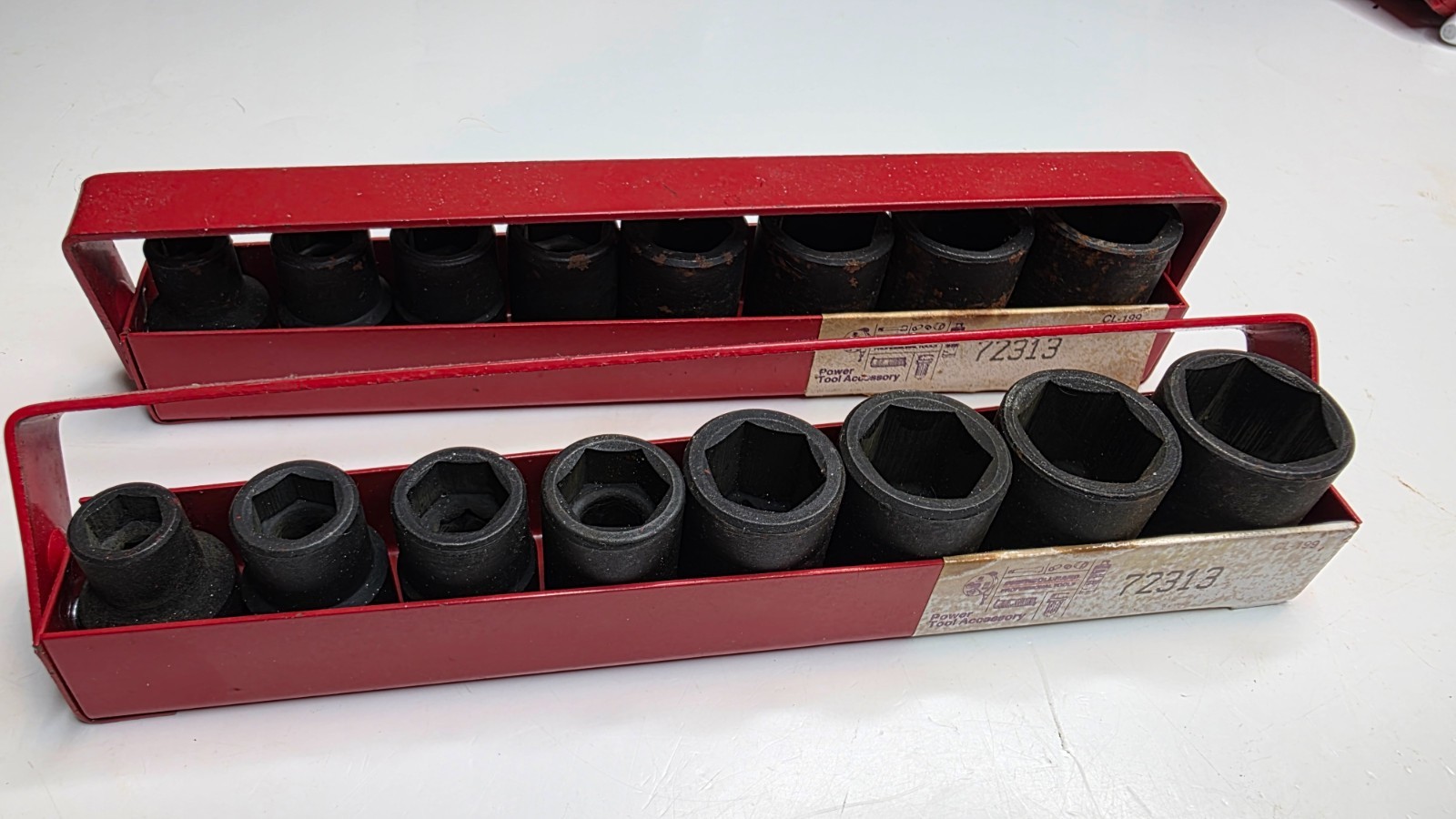 2x Wright Tool 72313 8pc 3/8in Drive 6-Point SAE Impact Socket Set