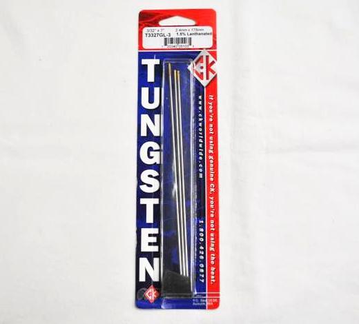 CK T3327GL-3 1.5% Lanthanated Tungsten Electrode 3/32″ X 7″ 3 pack