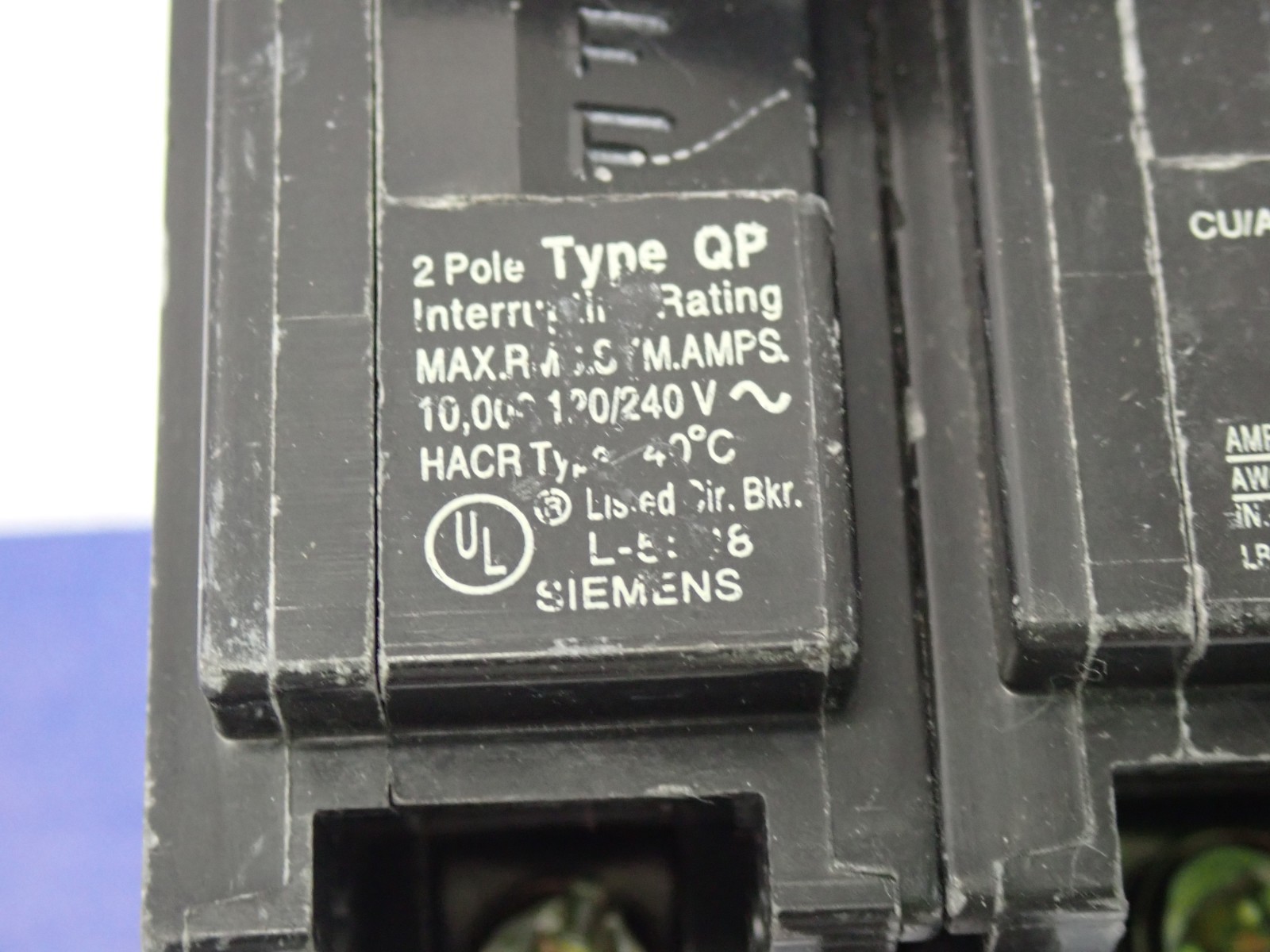 Siemens Q250 2 Pole 50 Amp 120/240 Volt Plug On Circuit Breaker Tested