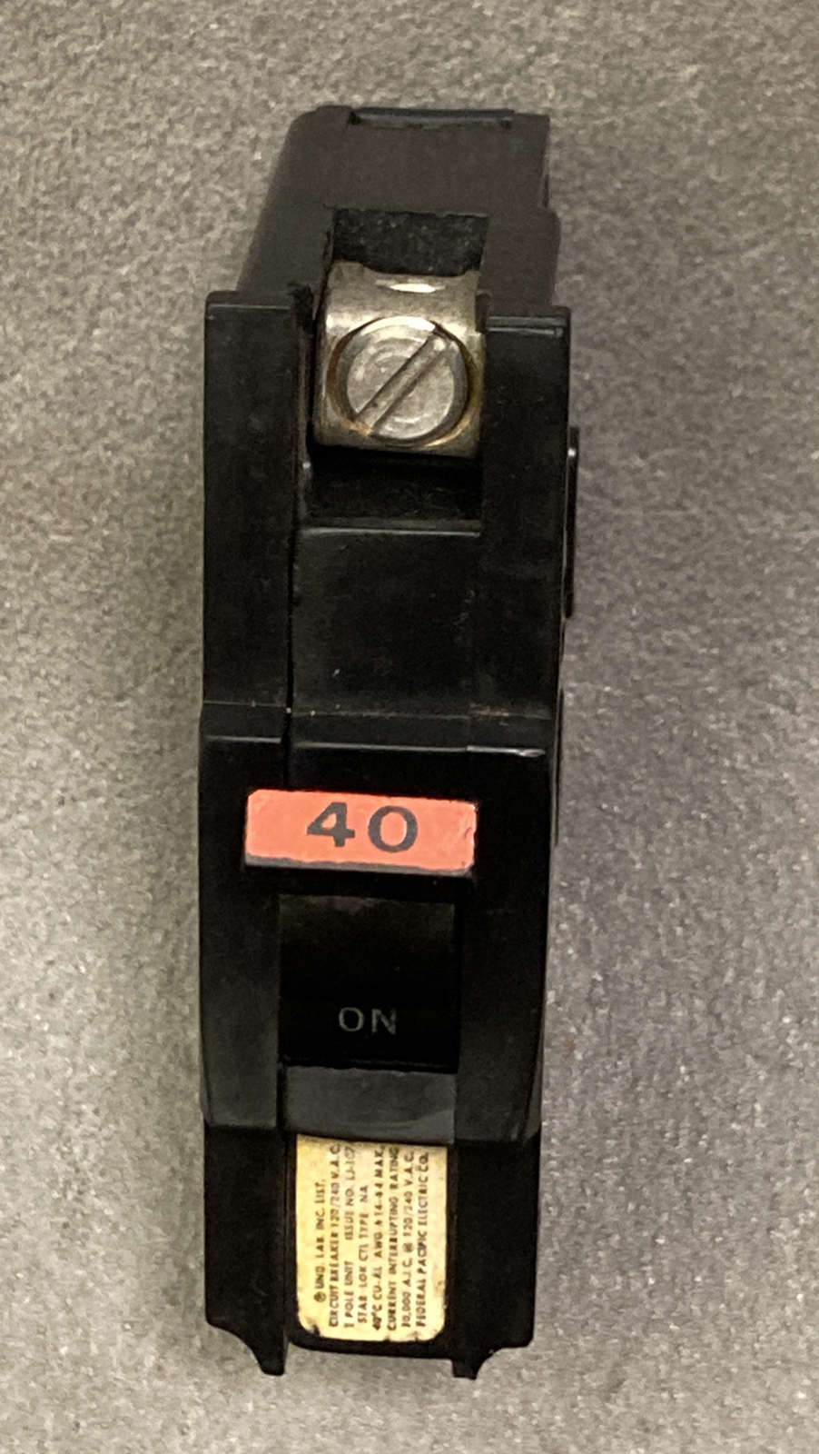 NA40 FPE Federal Pacific NA140 40 Amp 1 Pole Stab-Lok Thick Wide Red Handle