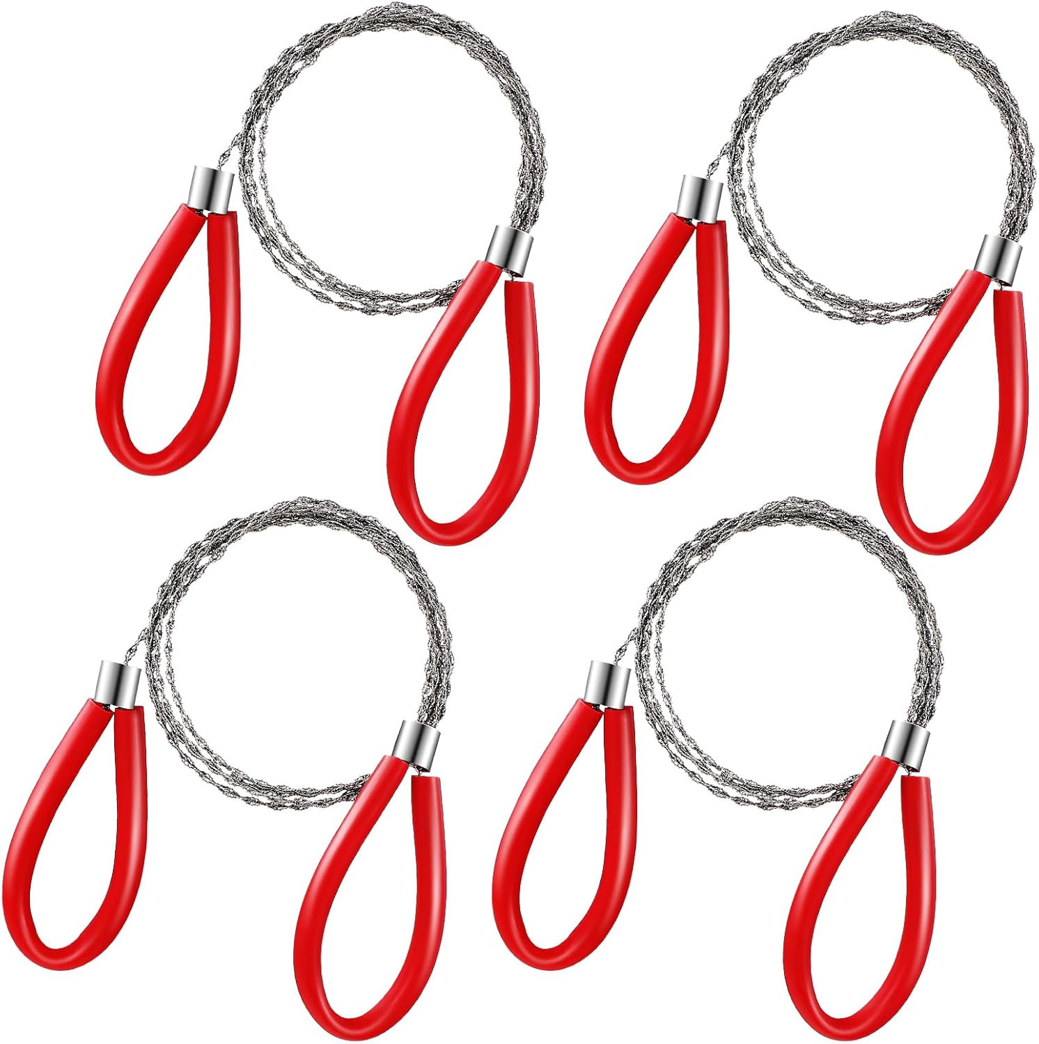 4 Pcs PVC Pipe Cable Saw Metal Wire PVC Cutter Stainless Steel Rope Saw Hand Poc